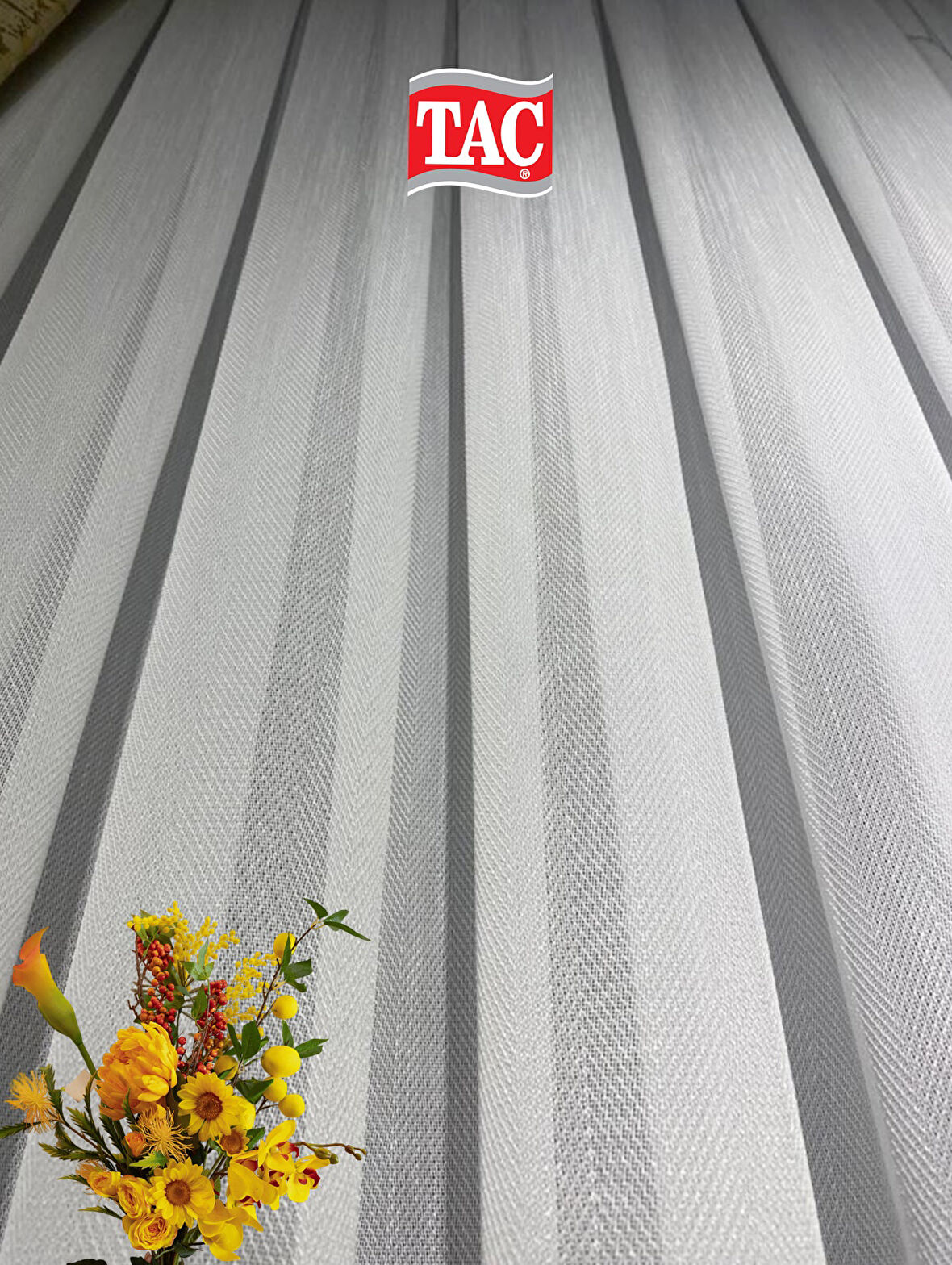 Taç Krep Bambu Balıksırtı 1x3 Sık Pile Tül Perde  - Extra Gramajlı Dökümlü - Kırışmaz Ütü Istemez 