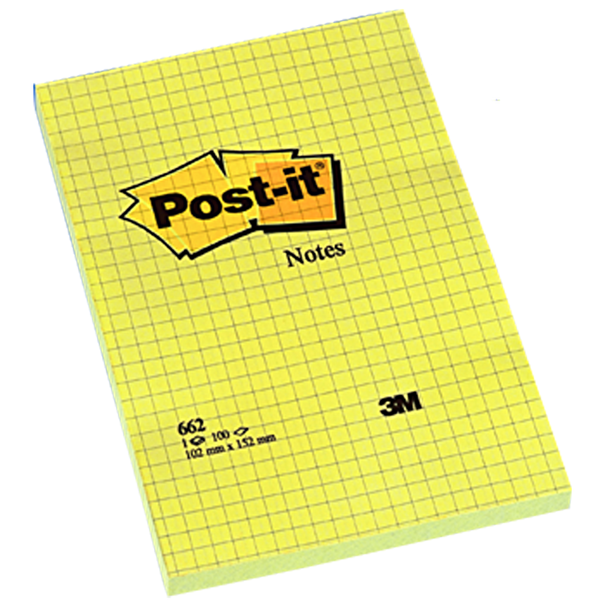 Post-it Yapışkanlı Not Kağıdı Büyük Boy Kareli 100 YP 102x152 Sarı 662