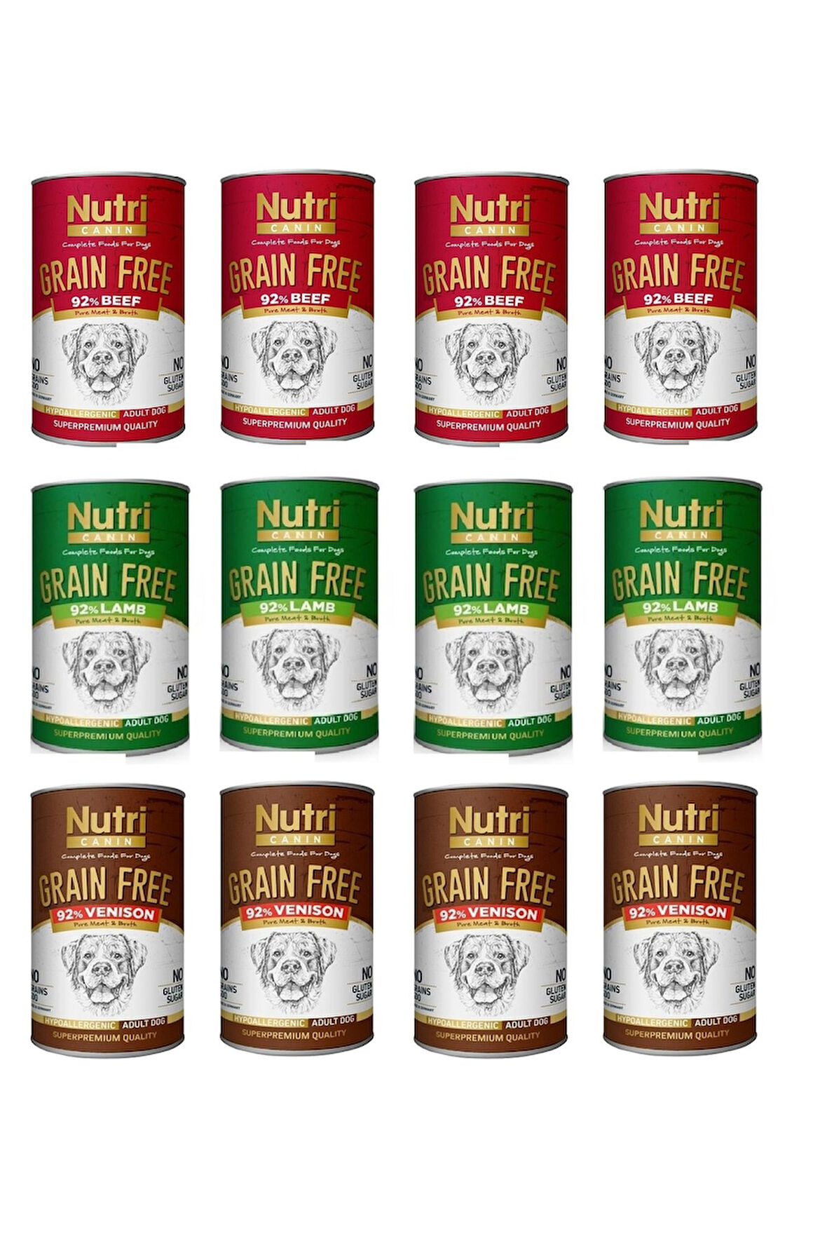 Nutri Canin Tahılsız Karma Köpek Konservesi 400 Gr. X 12 Adet
