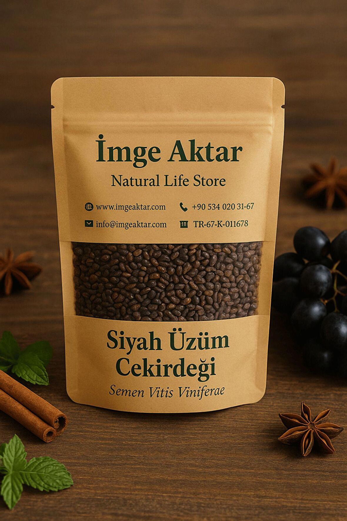 Siyah Üzüm Çekirdeği Tane 100g