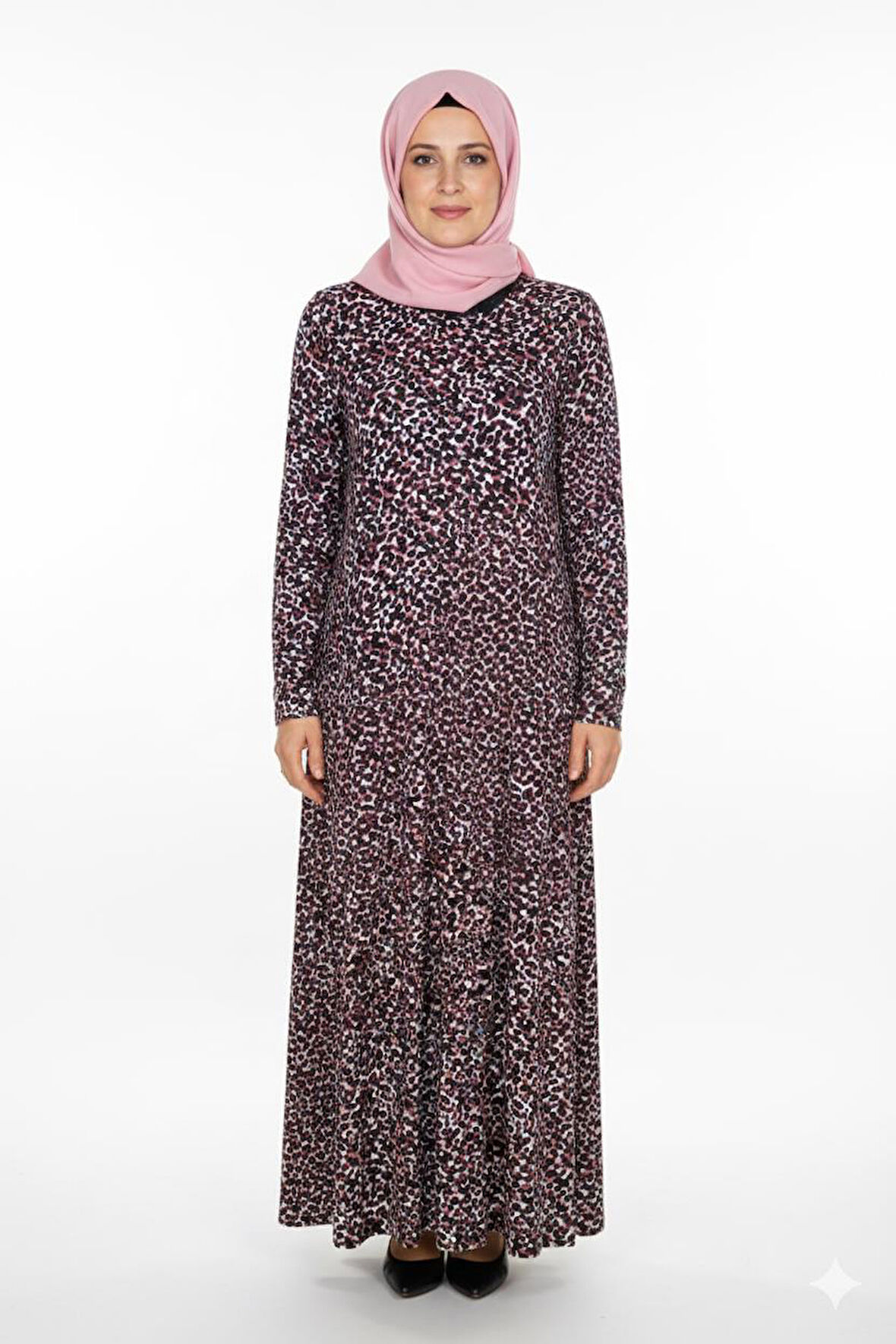 Barem Kadın Funda Belden Basene Büzgülü Penye Siyah Elbise D59