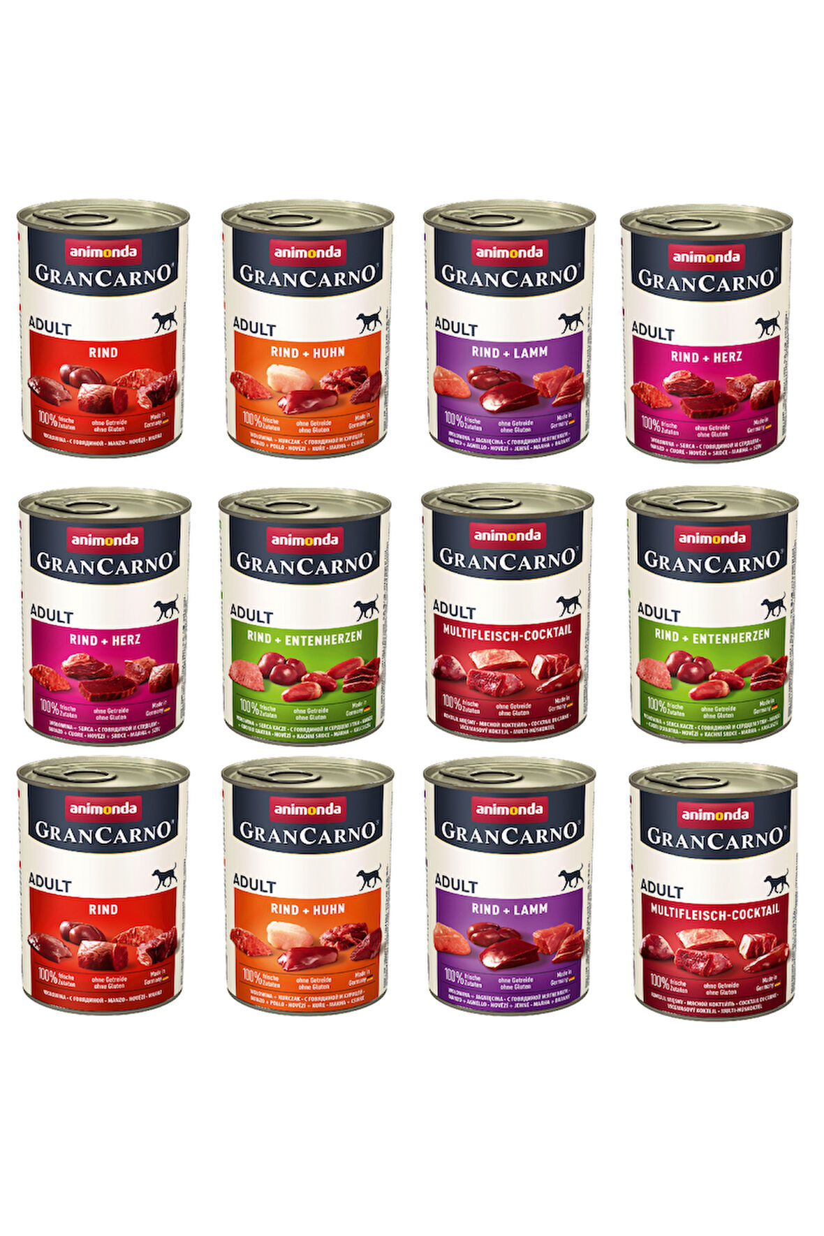 Animonda Gran Carno 6 Çeşit Karma Köpek Konserve 400 Gr. X 12 Adet