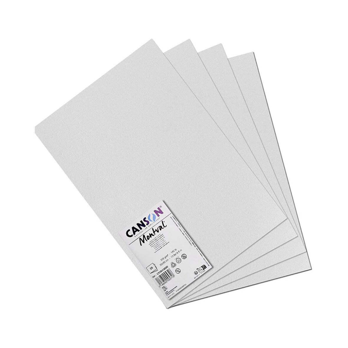 Canson Montval 35x50 300 gr Dokulu Soğuk Pres Sulu Boya Kağıdı 25 Adet