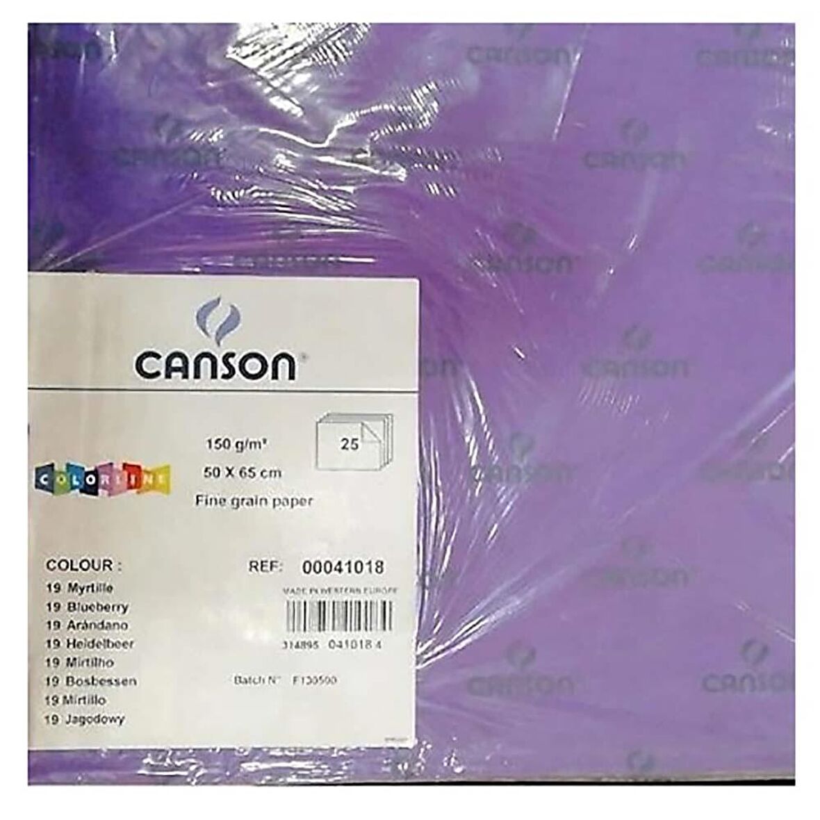 Canson Colorline Fon Kartonu No18 Mor 41017