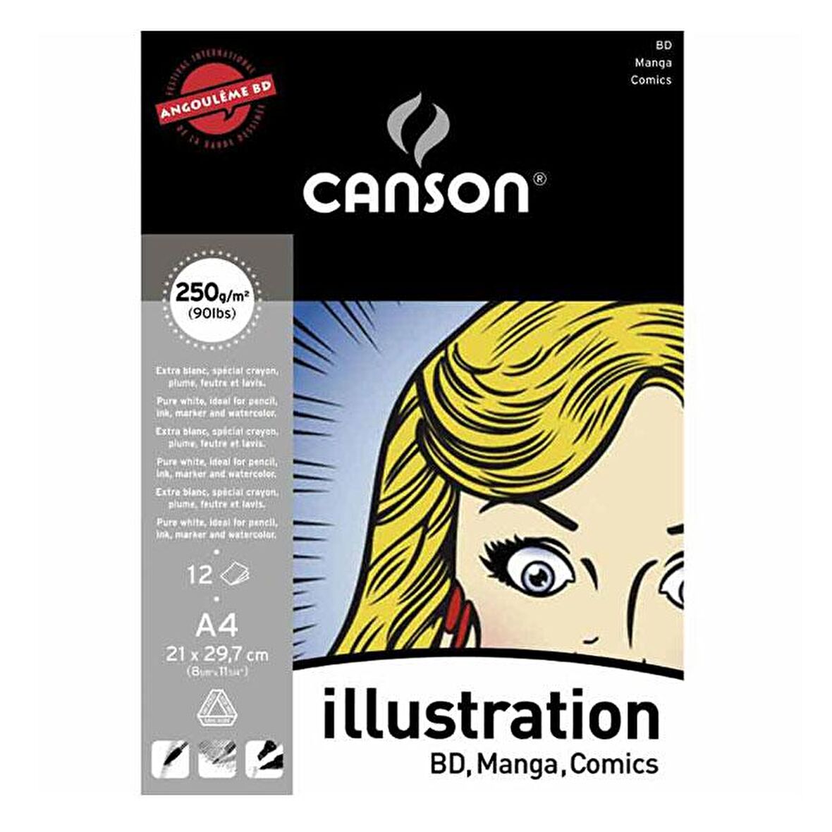 Canson İllustration Çizim Bloğu A3 12 Yaprak 250 g