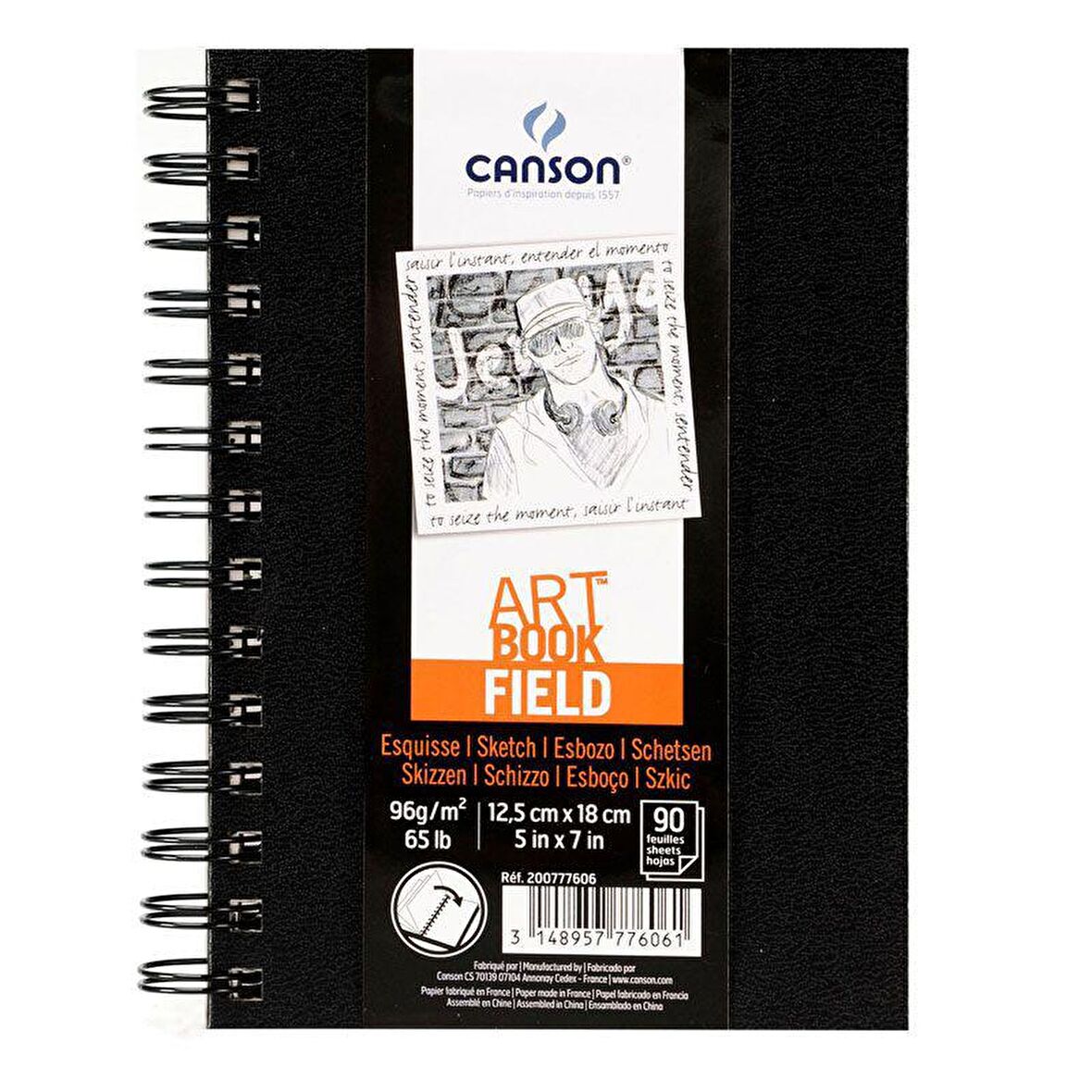 Canson Field Çizim Defteri Spiralli 96g 90 yaprak 12,5x18cm