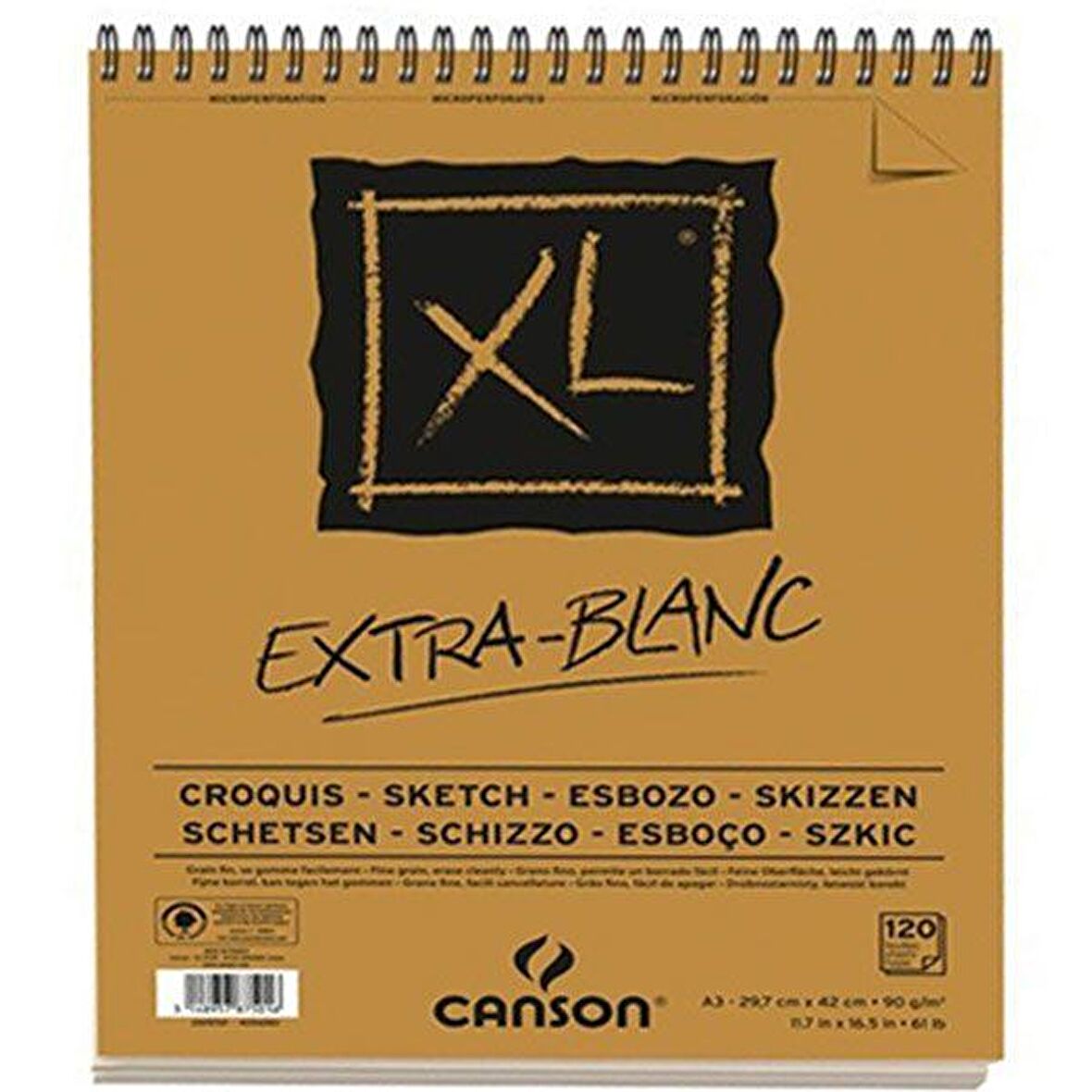 Canson XL Extra White Eskiz Defteri 90g A3 120 Yaprak