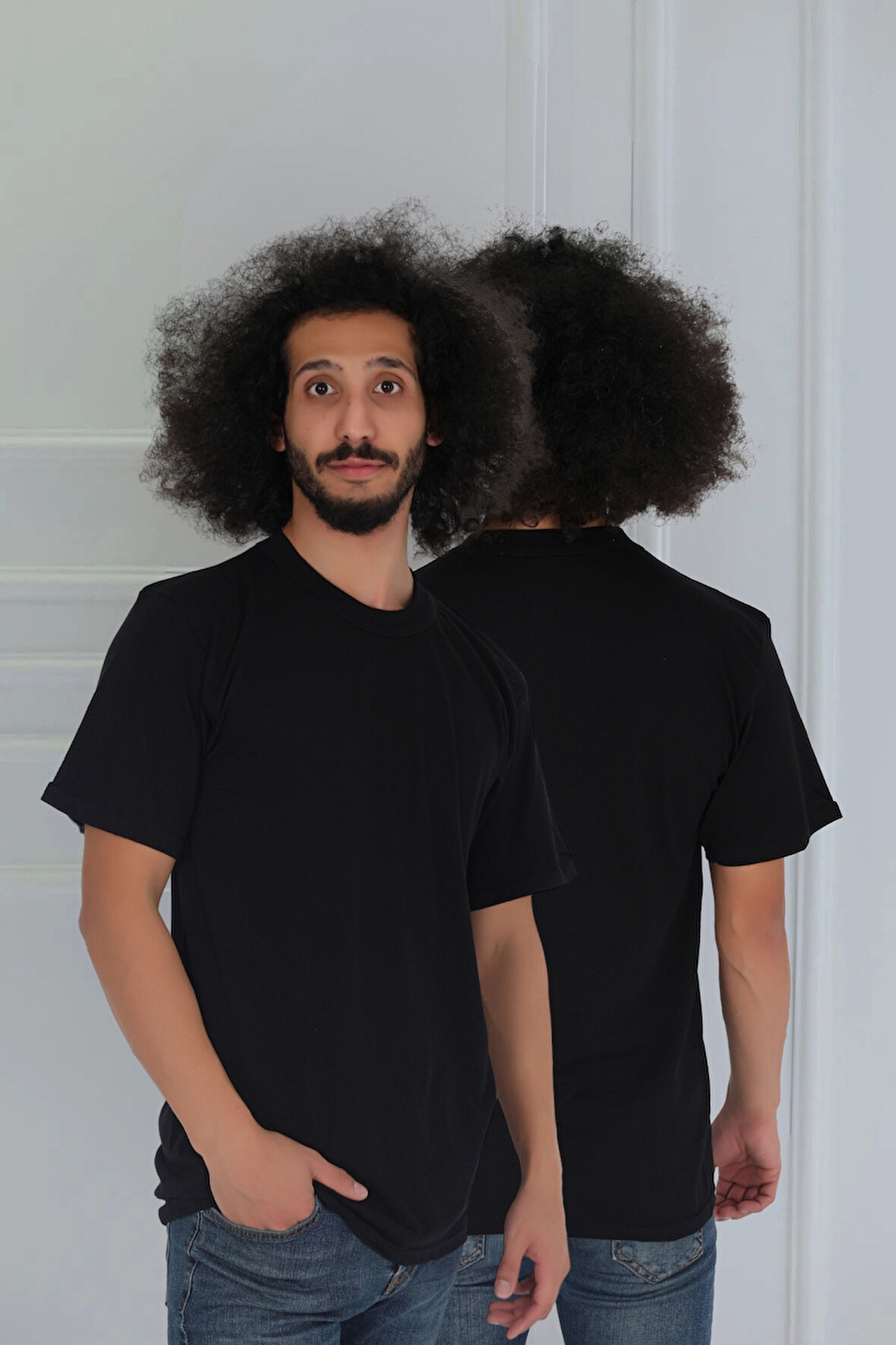 Erkek Slim Fit Sıfır Yaka Fanila T-Shirt 