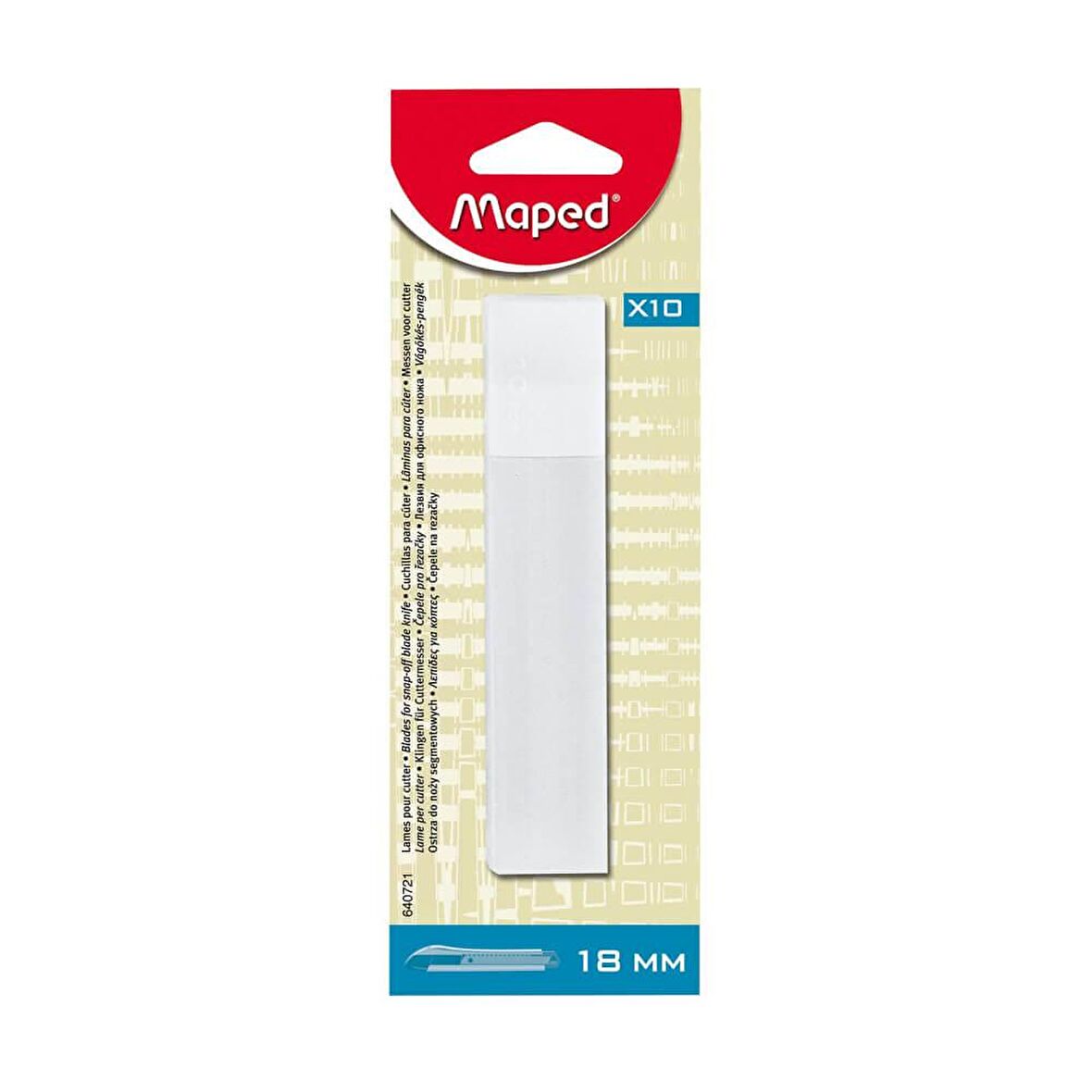 Maped Maket Bıçağı Yedeği 10’lu 18 mm 640721