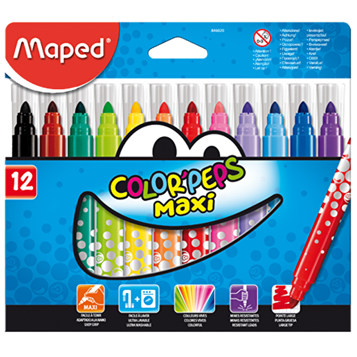 Maped Keçeli Boya Kalemi Maxi 12 Renk 846020