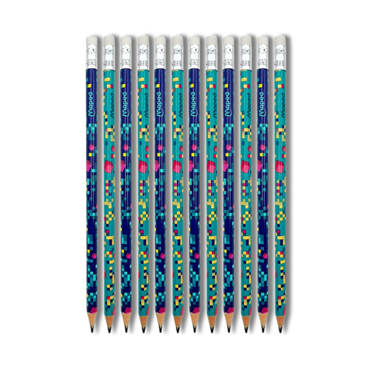 Maped Black Peps Pixel Party Silgili HB Kurşun Kalem (851818) 12 Adet