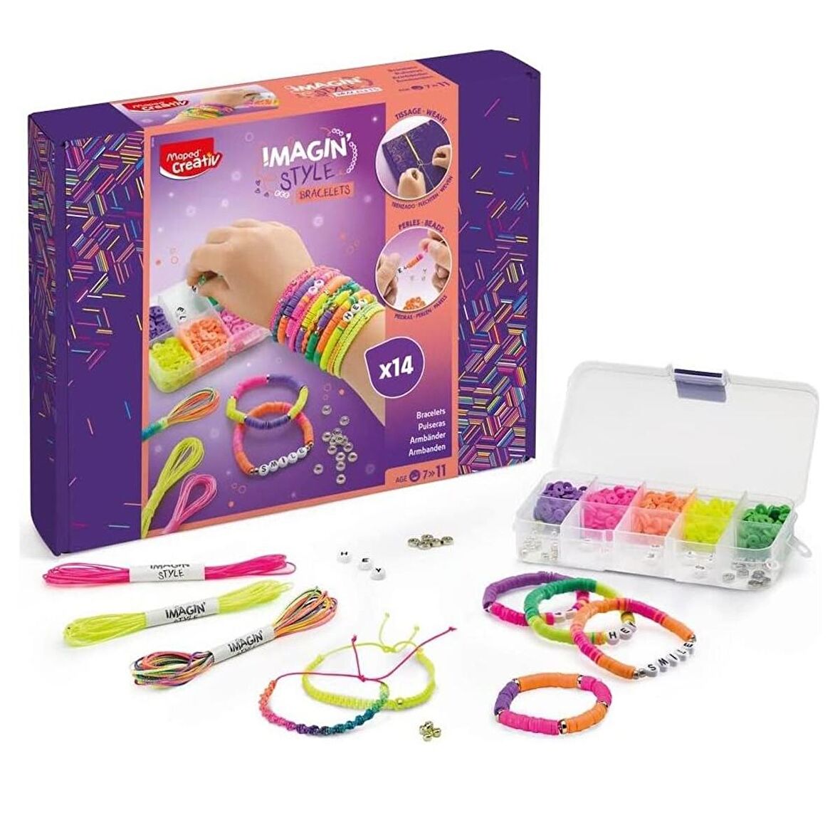 Maped Creativ İmagin Style Bileklik Takı Yapmak İçin Rehberli Set - Boncuklu 14 Dokuma Bileklik