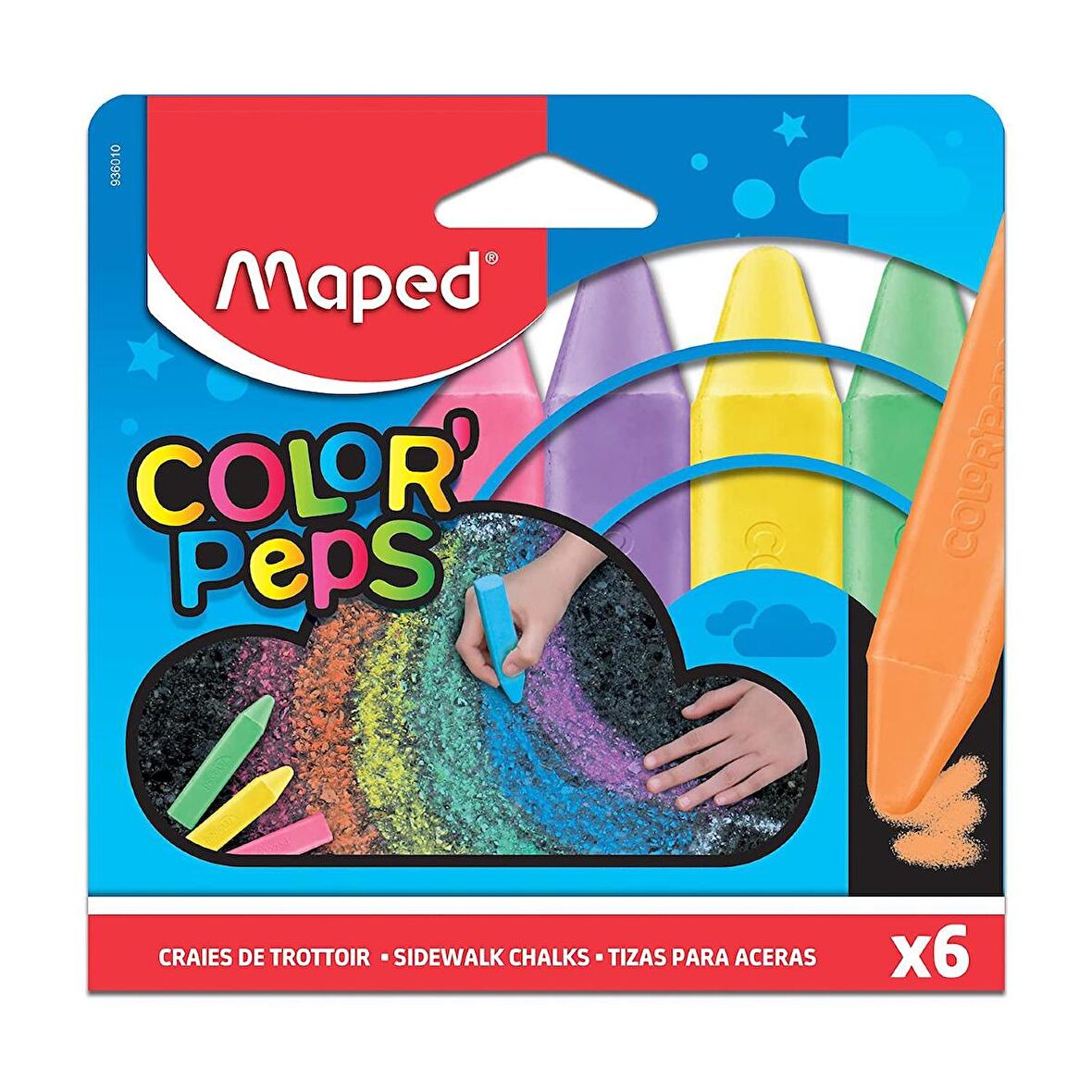 Maped Dış Mekan Tebeşiri 6 Renk (936010)