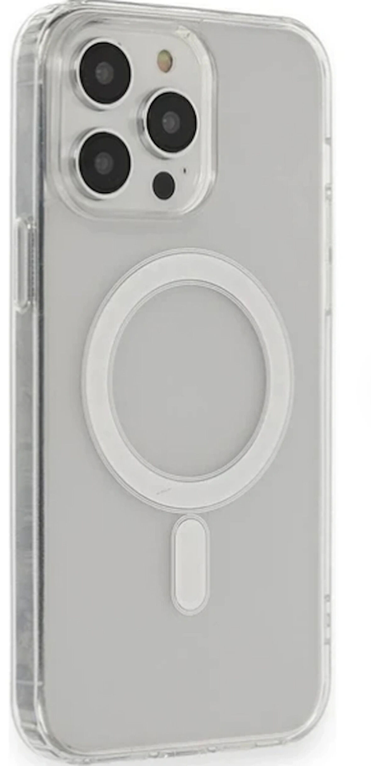 Phone 14  Pro  MagSafe ile Uyumlu ŞEFFAF, Manyetik Kılıf+KIRILMAZ CAM 2Sİ1 ARADA