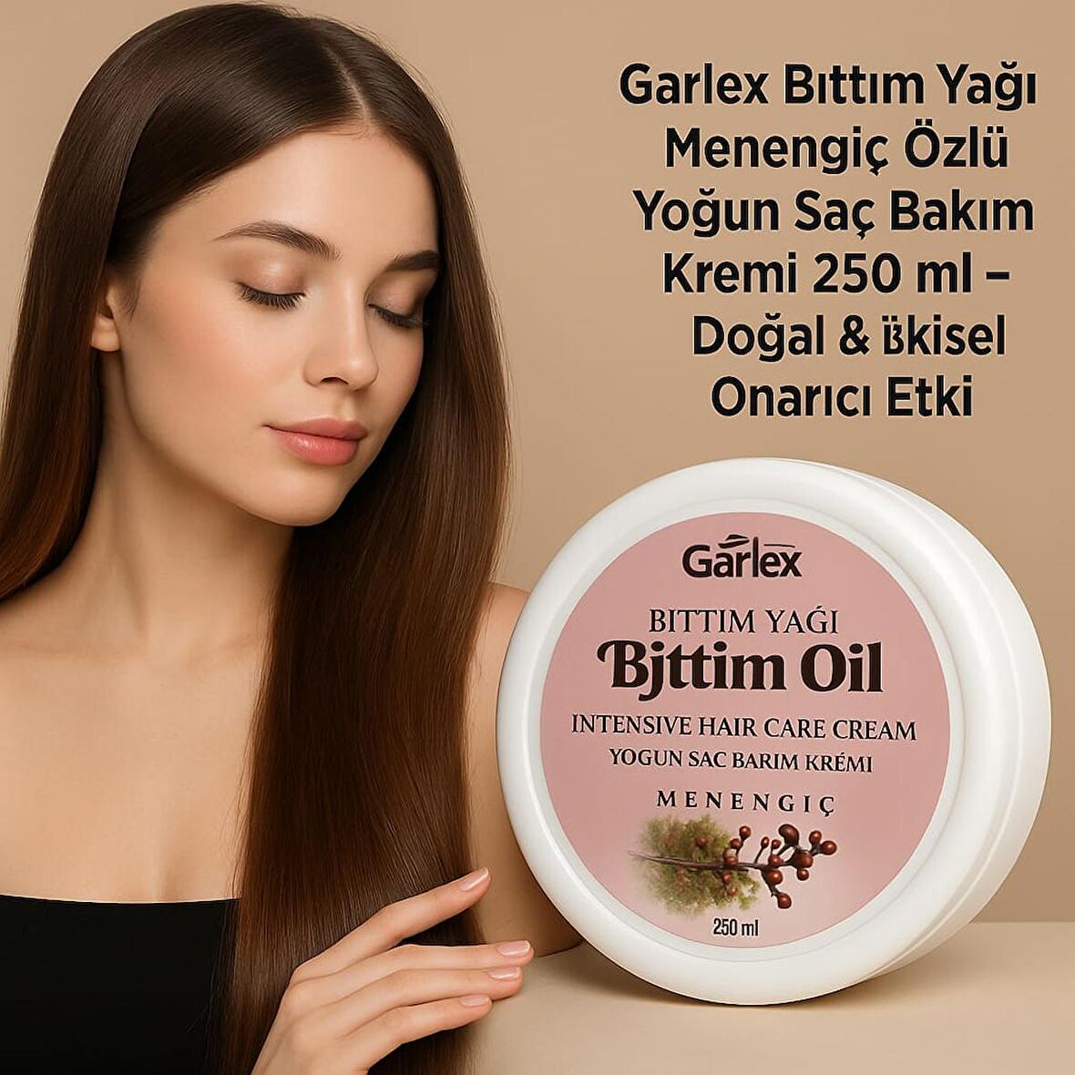 GARLEX YOĞUN BAKIM SAÇ KREMİ :Garlex Bıttım Yağı Menengiç Özlü Yoğun Saç Bakım Kremi Doğal &Bitkisel Onarıcı Etki