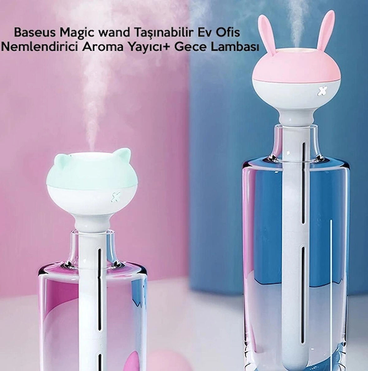 Baseus Magic wand Ev Ofis Nemlendirici Aroma Yayıcı+ Gece Lambası