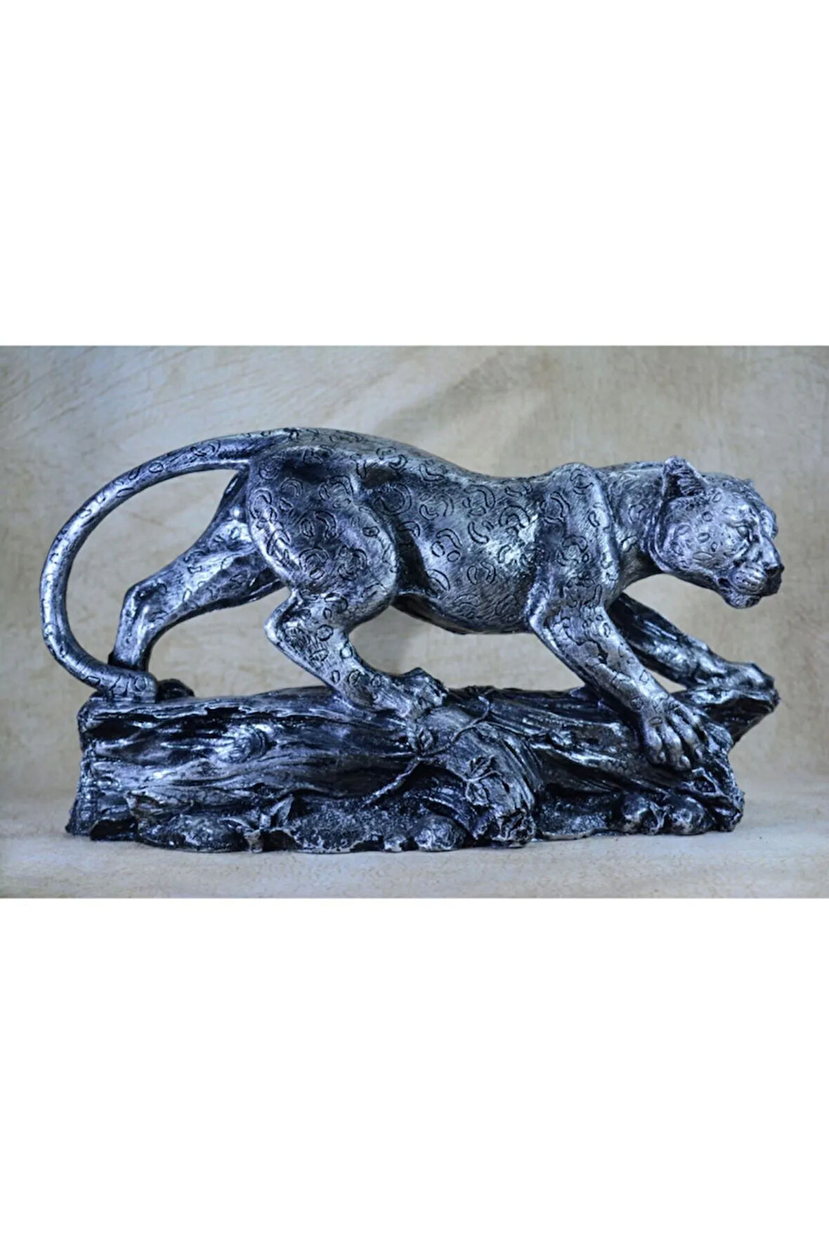 Jaguar Hayvan Figürlü Heykel Biblo