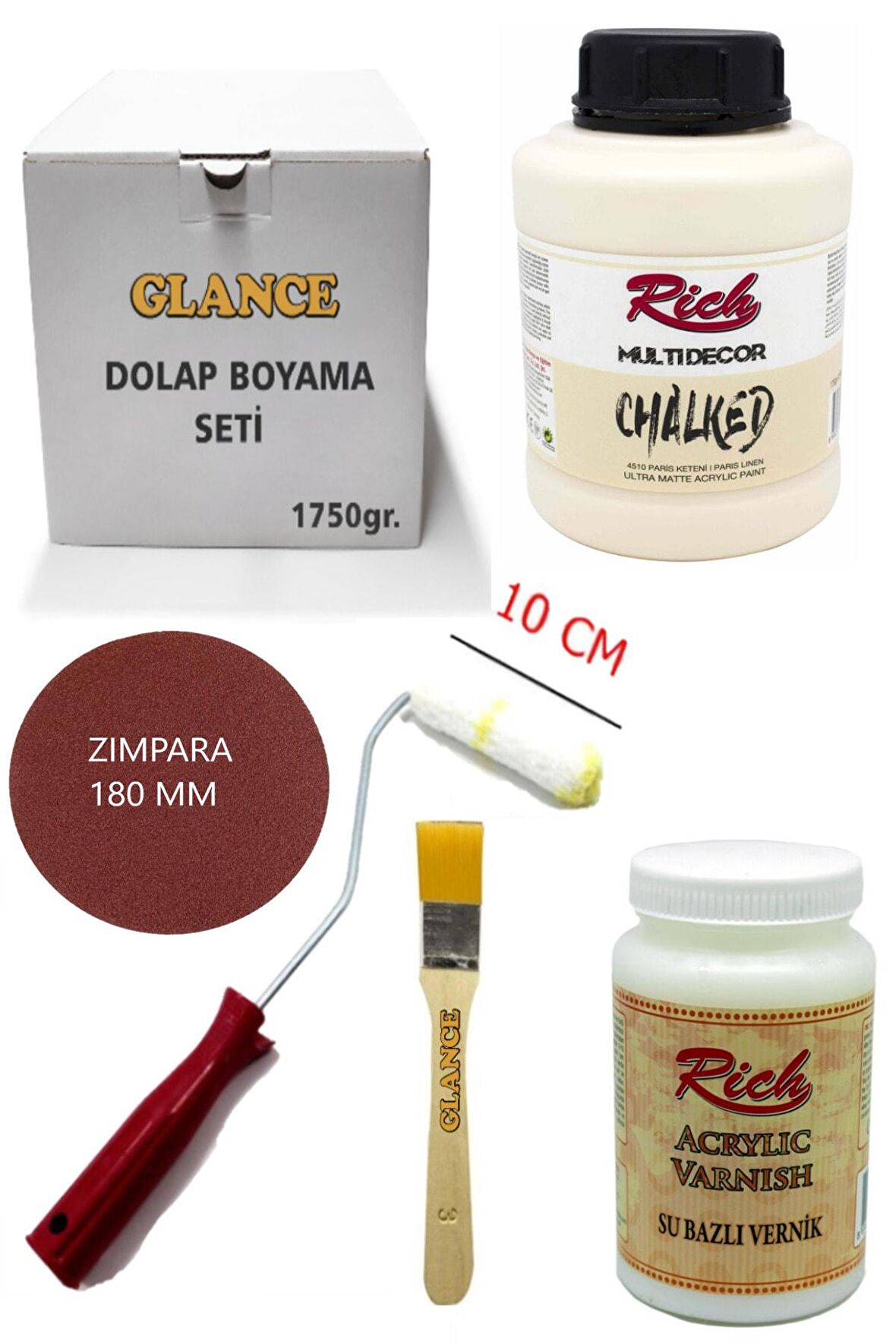 Rich Multi Decor Chalked Paris Keteni 1750 Gr Dolap Boyama Seti