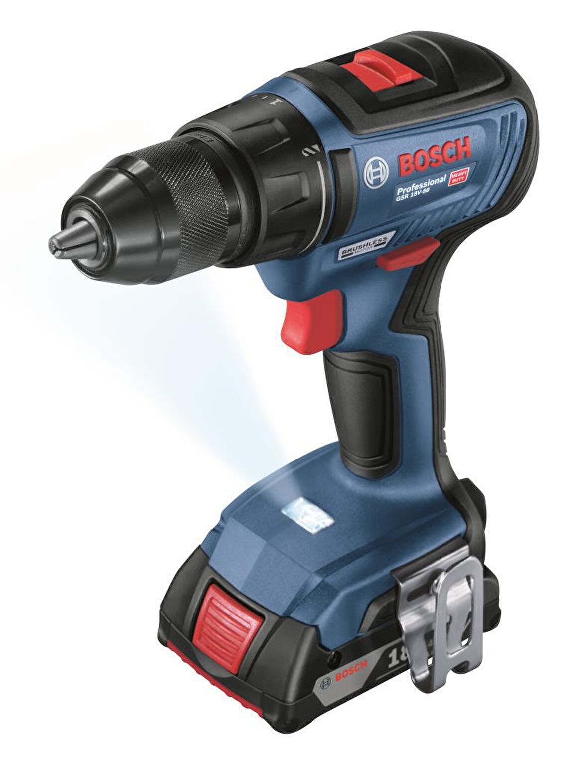 Bosch GSR 18V-50 2 Ah Çift Akülü Vidalama Makinesi