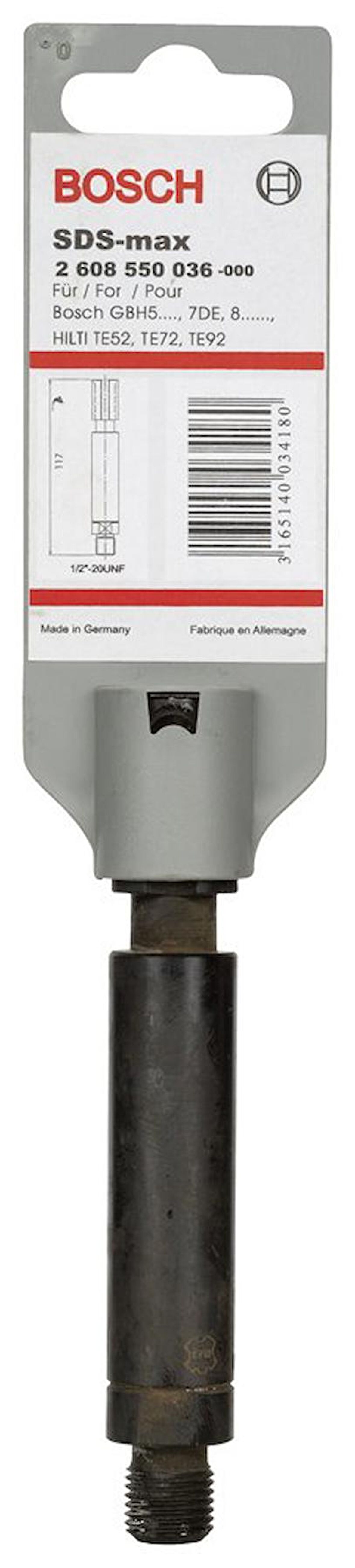 Bosch - Mandren Adaptörü SDS-Max - 1/2''-20 UNF