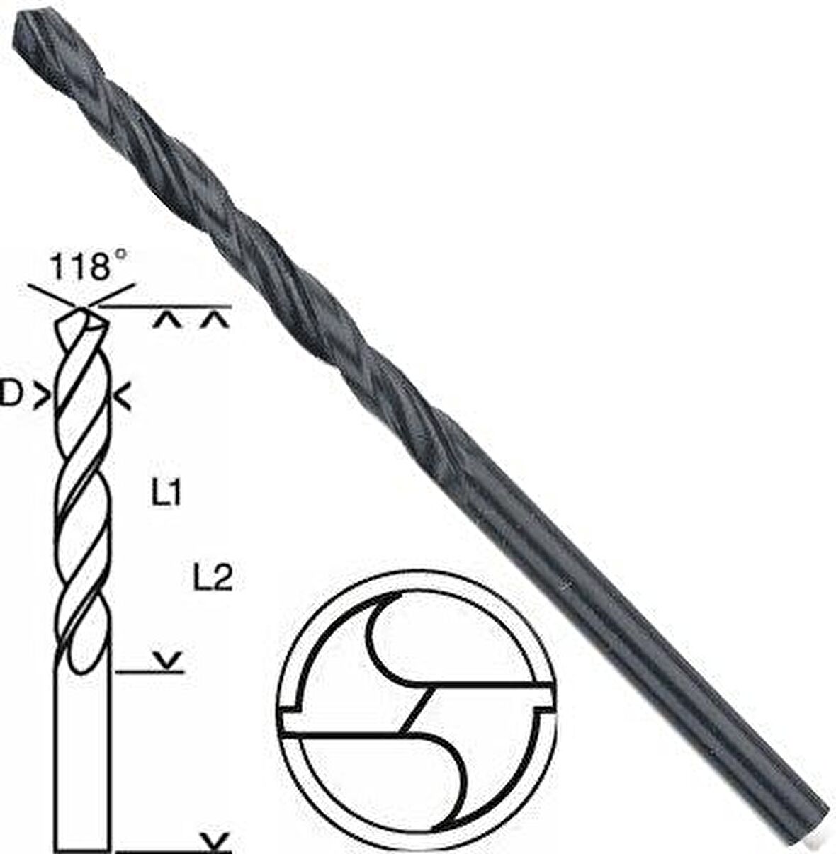 Bosch HSS-R Metal Matkap Uç 6x57x93mm