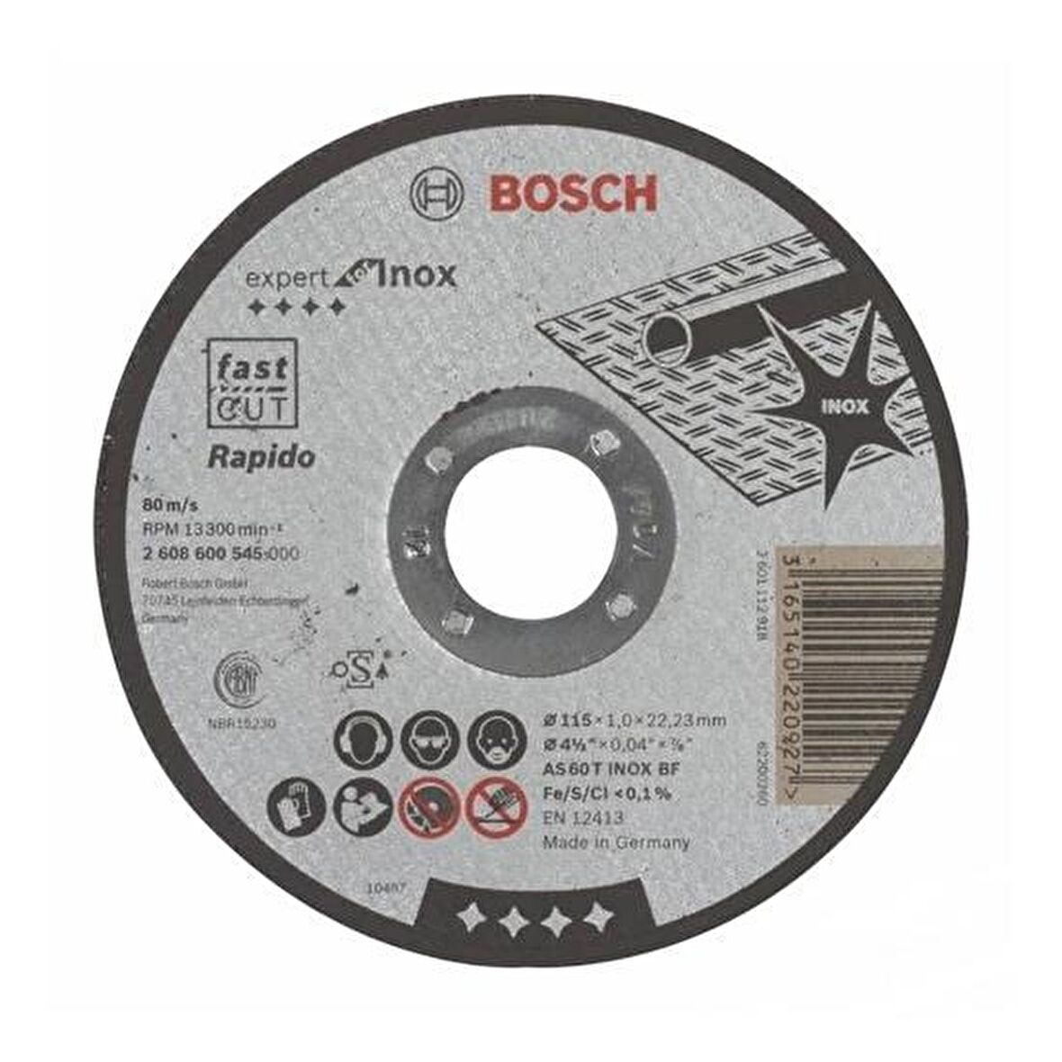 Bosch Expert Inox Düz Kesme Taşı 115x1,0x22,23mm