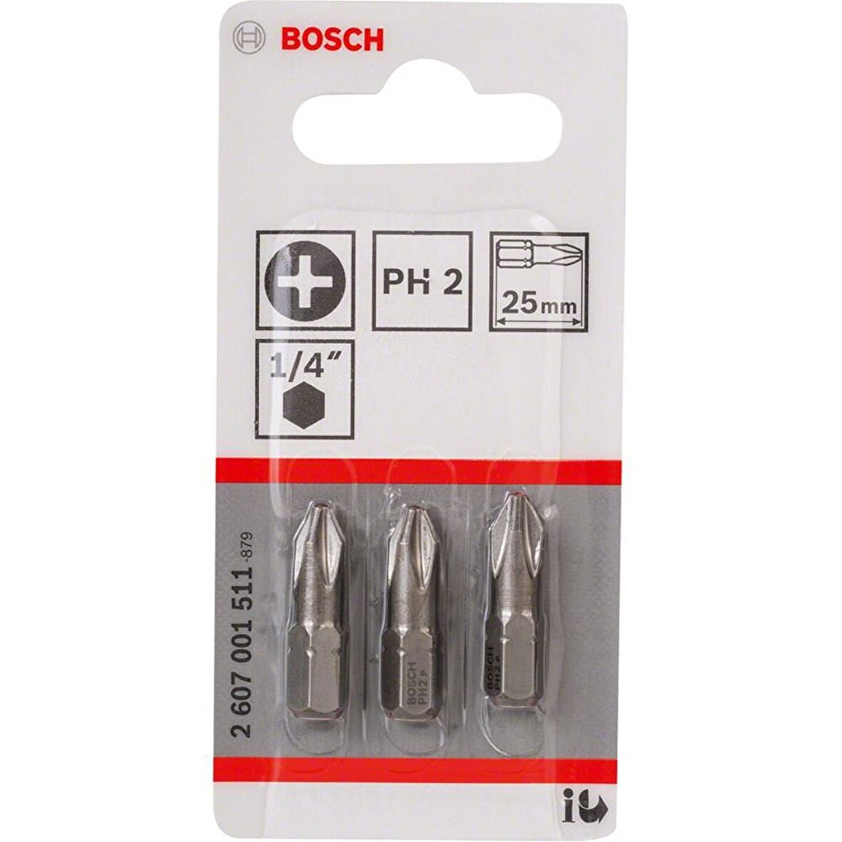 Bosch Bits Uç Extrahard Ph2X25mm 3Lü Paket