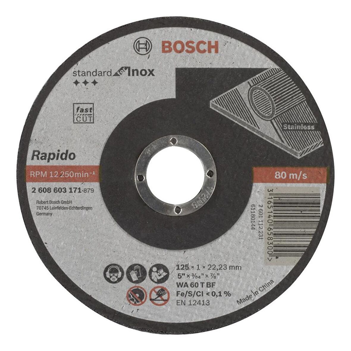 Bosch 125*1,0 mm Standard for Inox Rapido