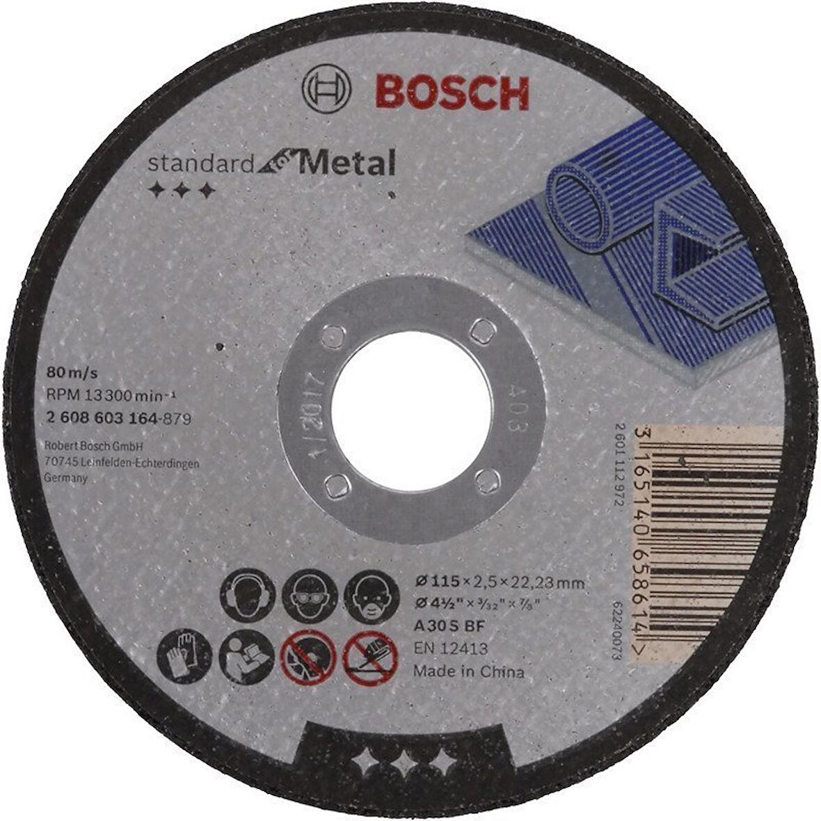 Bosch Standart Kesme Diski 115x2.5mm Metal