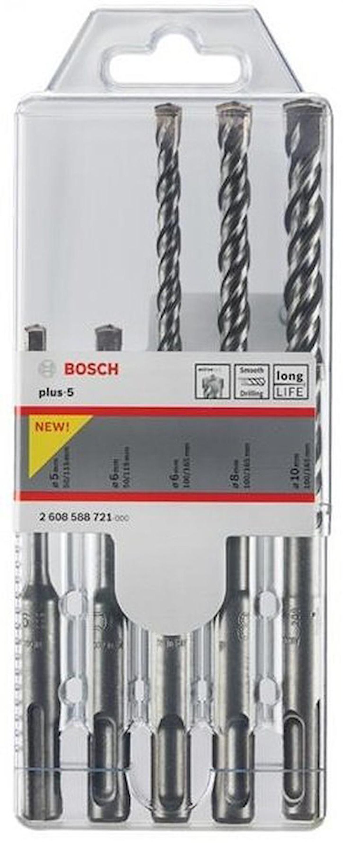 Bosch Plus-5 SDS-Plus Matkap Uç Seti 5 Parça