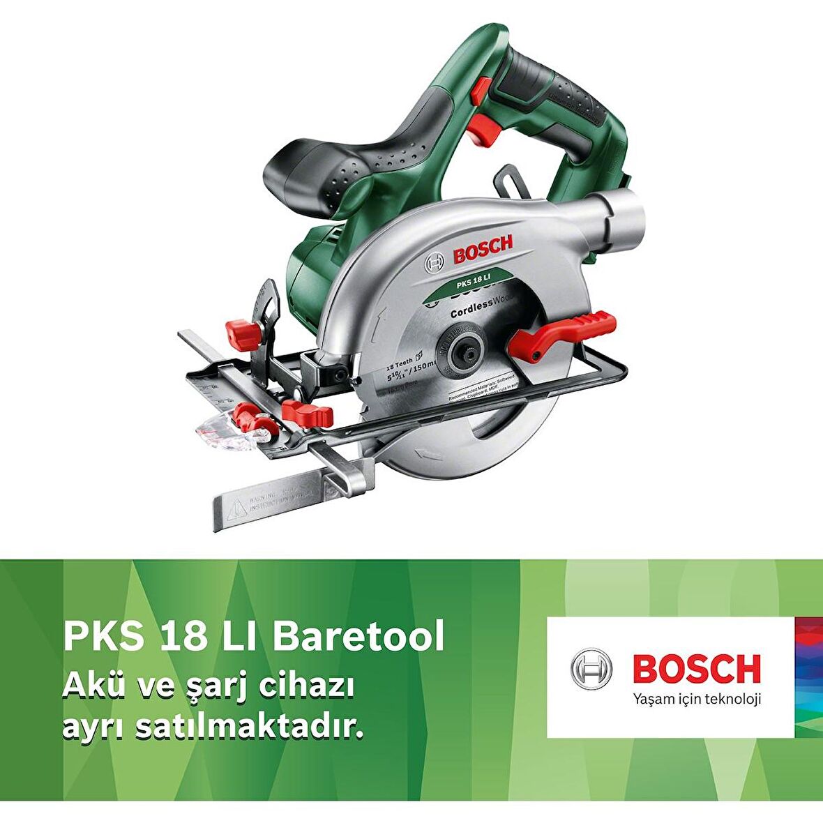 Bosch PKS 18LI 750 Watt Daire Testere