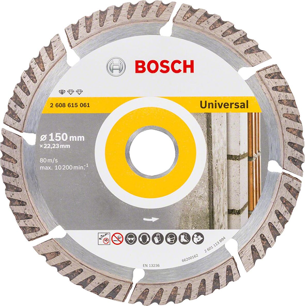 Bosch - Standard Seri Genel Yapı Malzemeleri İçin Elmas Kesme Diski 150 mm