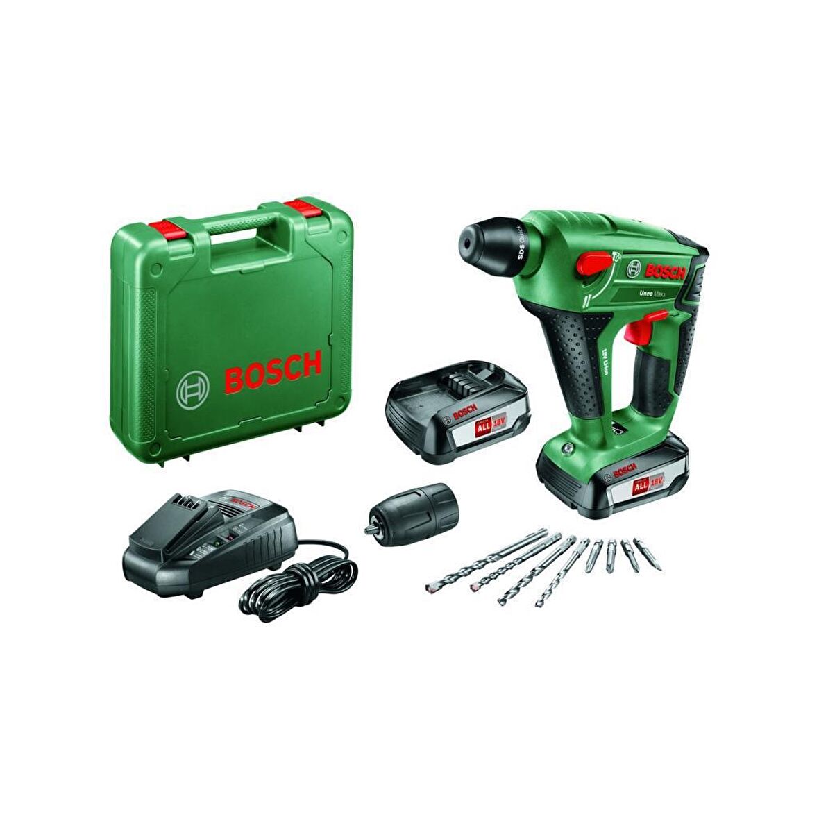 Bosch Uneo Maxx Çift Akülü 2.5Ah Kırıcı Delici 1.4