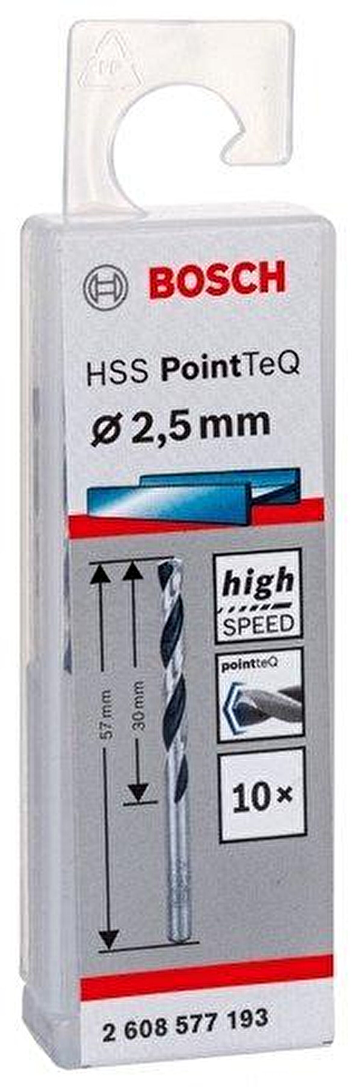 Bosch Hss Pointteq Metal Matkap Ucu 2,5mm 10 lu