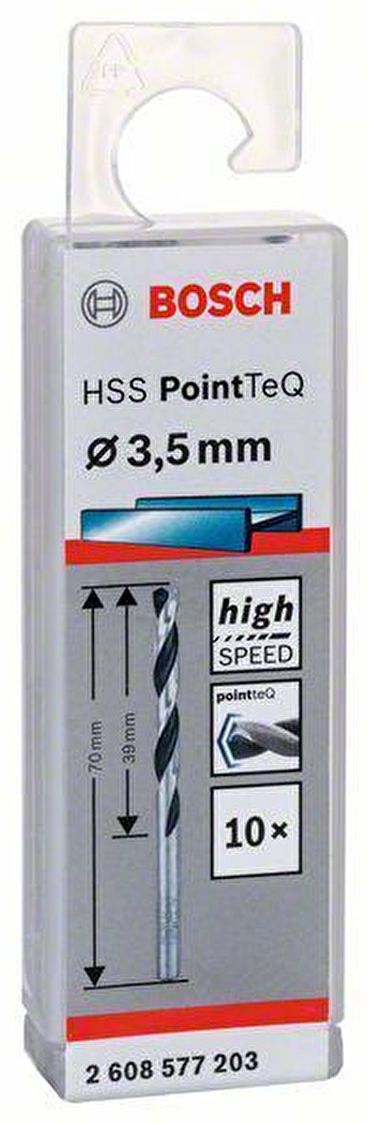 Bosch Hss Pointteq Metal Matkap Ucu 3,5mm 10 lu