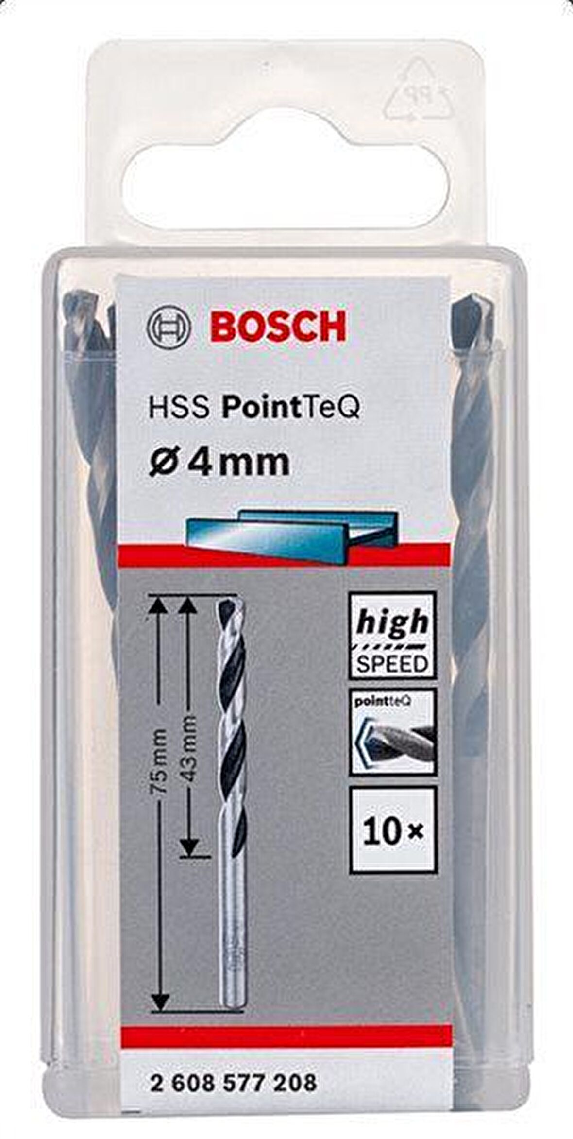Bosch Hss Pointteq Metal Matkap Ucu 4,0mm 10 lu