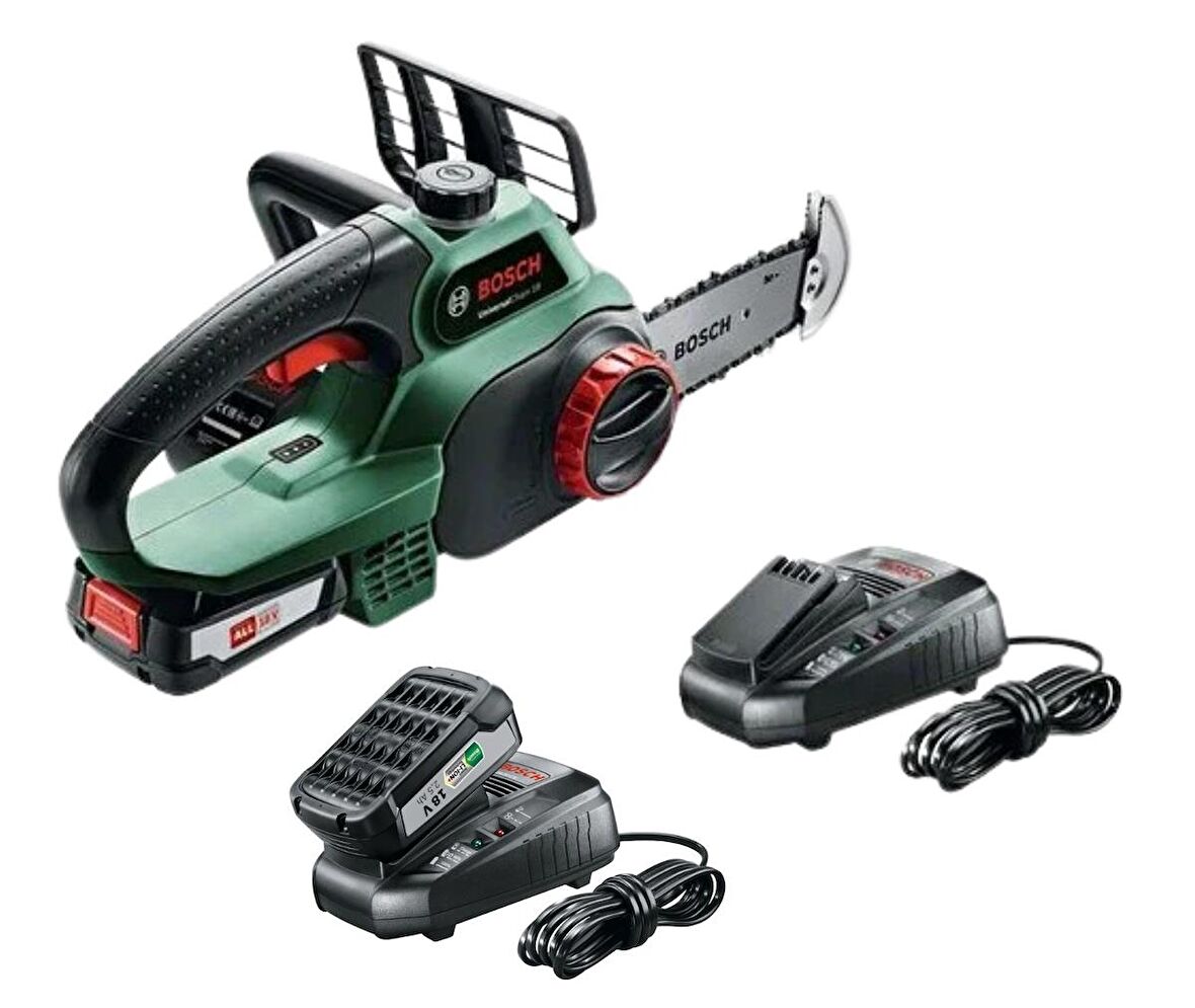 Bosch Chain Saw Universalchain 18 Ağaç Kesme Makinesi ÇİFT AKÜLÜ, Ağaç Kesme, D