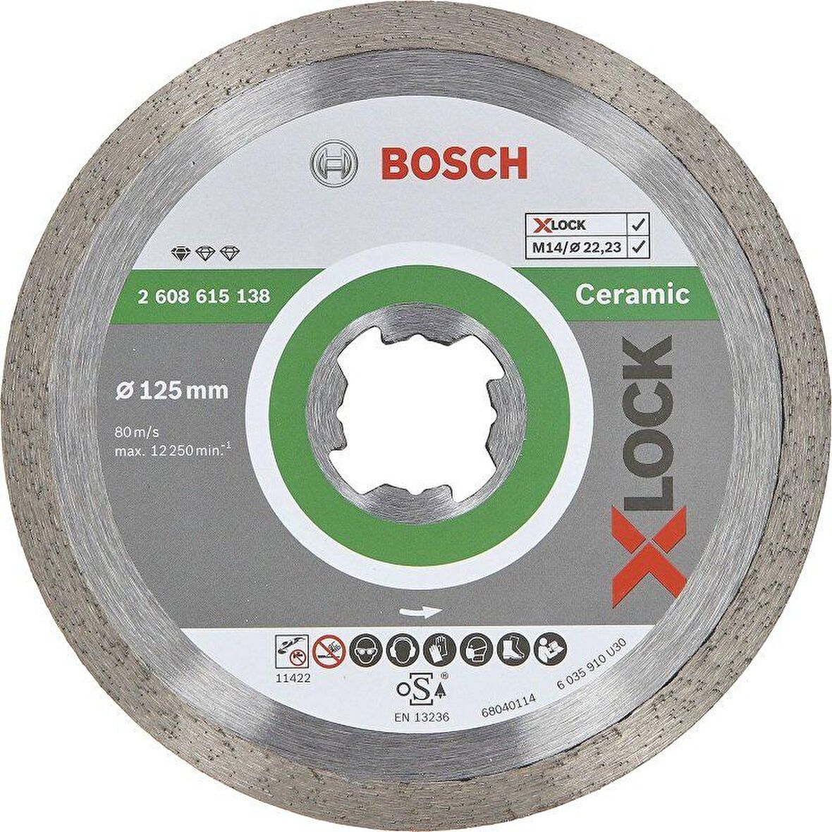 Bosch - X-LOCK - Standard Seri Seramik İçin Elmas Kesme Diski 125 mm