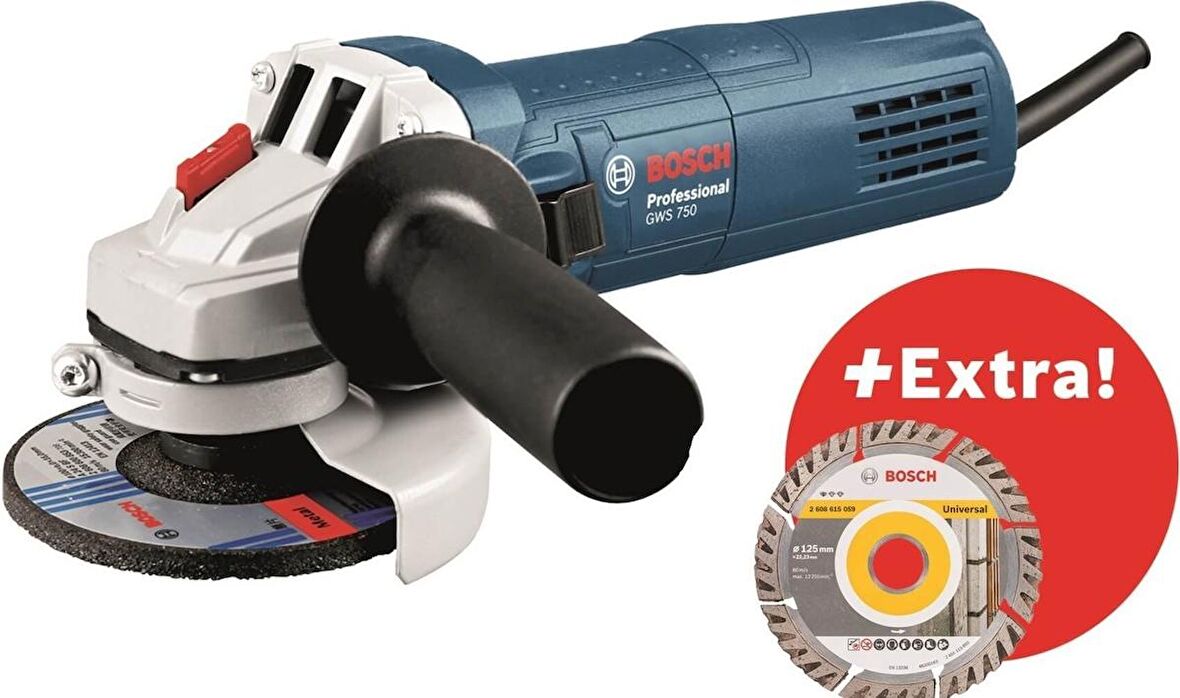 BOSCH GWS 750-125 Profesyonel Avuç Taşlama 750 Watt + 1 Adet Elmas Testere