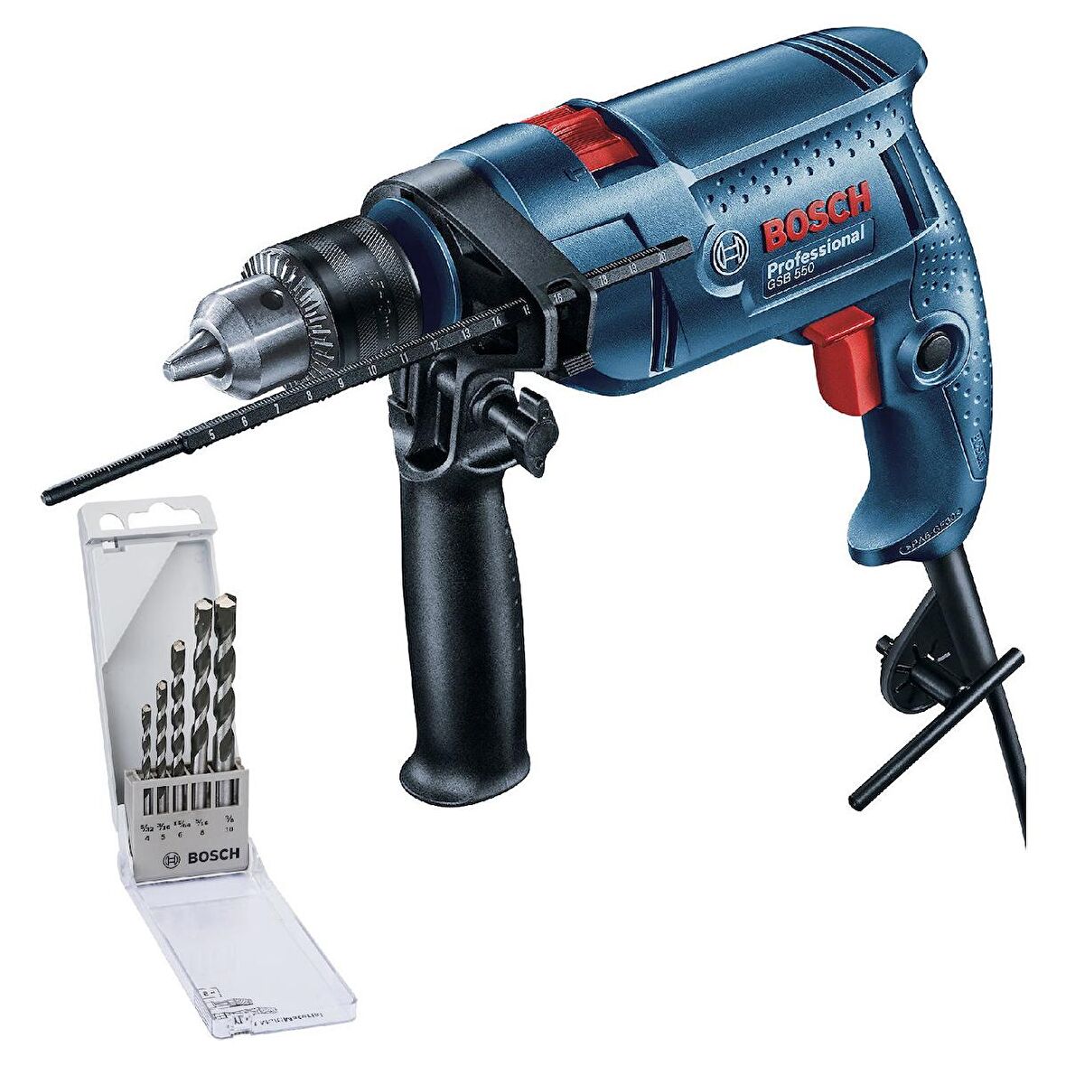 Bosch GSB 550 Mavi Matkap + X-Line 41 Parça Set
