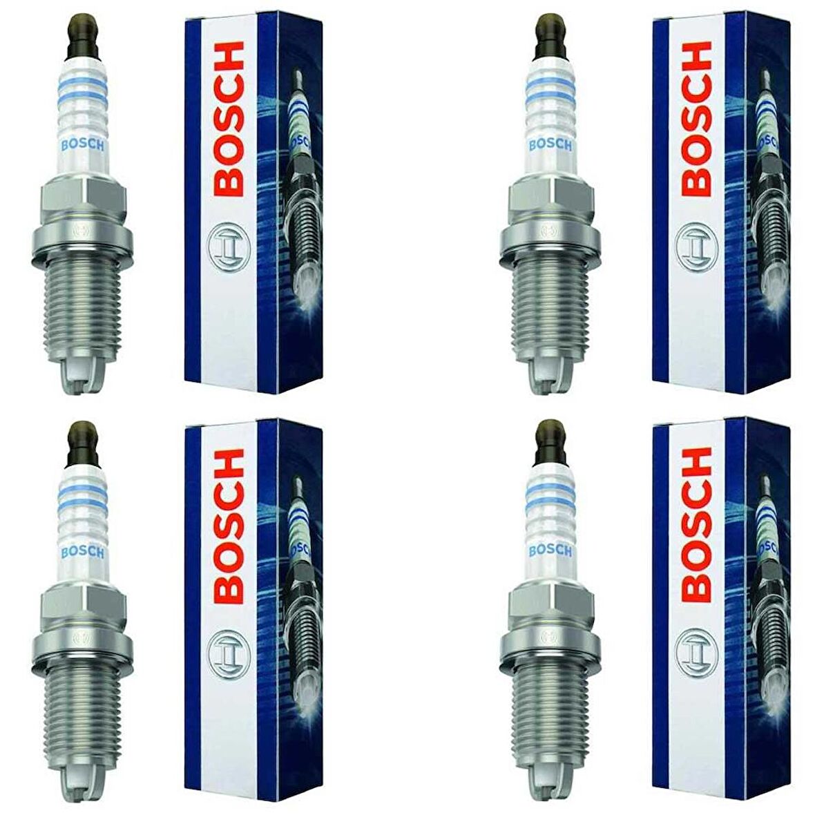 Bosch Buji (Wr7Dc+) Rez. Super Plus Ea 0.8 Mm Uno 60,70I.E- Elantra- Sonata- Mazda 626- Vectra (0242) 4 Adet