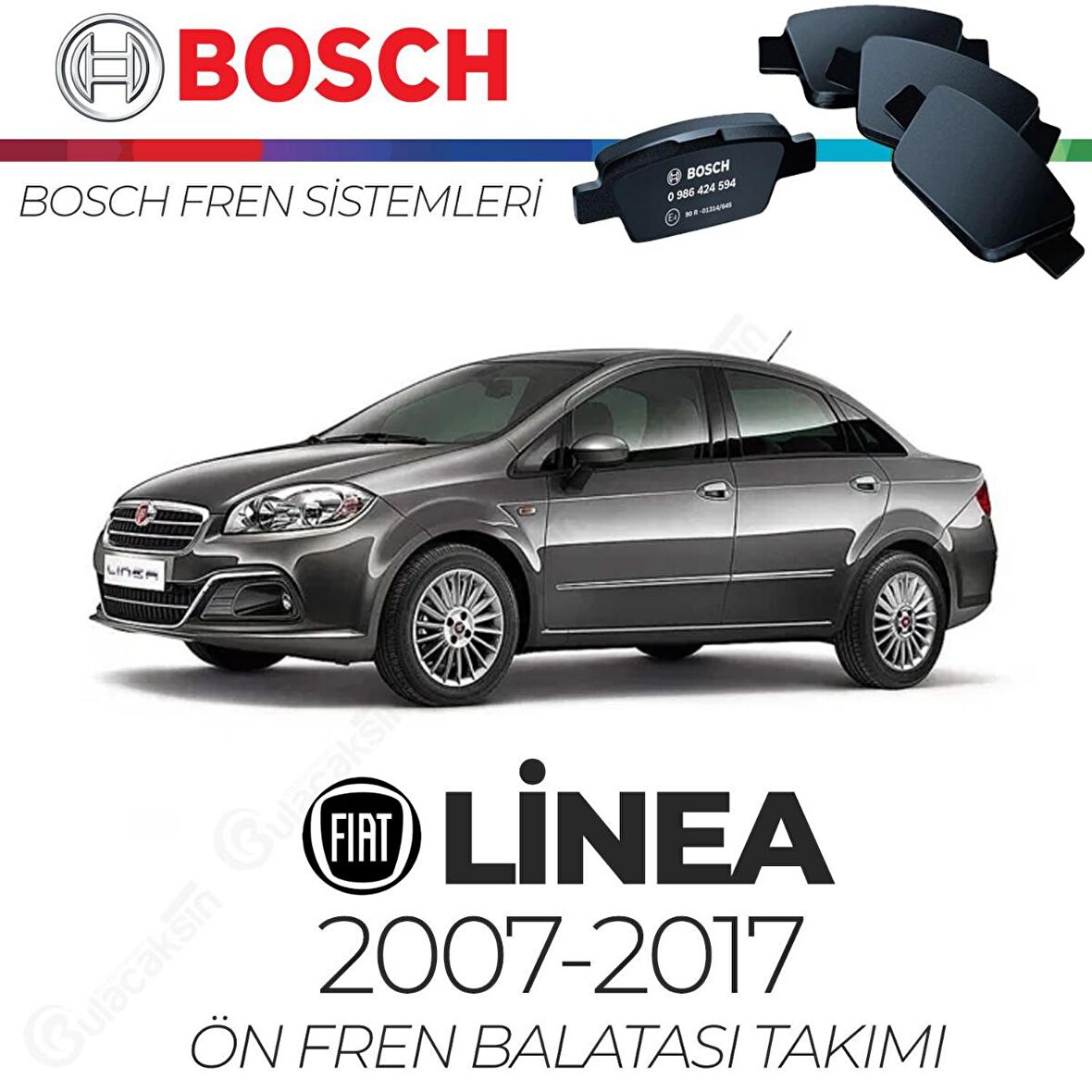 Fiat Linea 1.3 JTD 2007 - 2017 Ön Fren Balata Takımı - Bosch