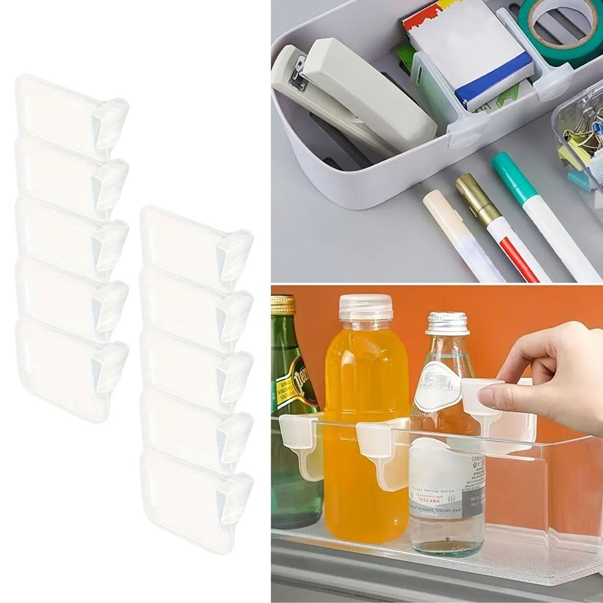 celikavm® 10'luŞeffaf Buzdolabı Yan Kapı Düzenleyici Buzdolabı Dolap İçi Bölümleyici Aparatlar