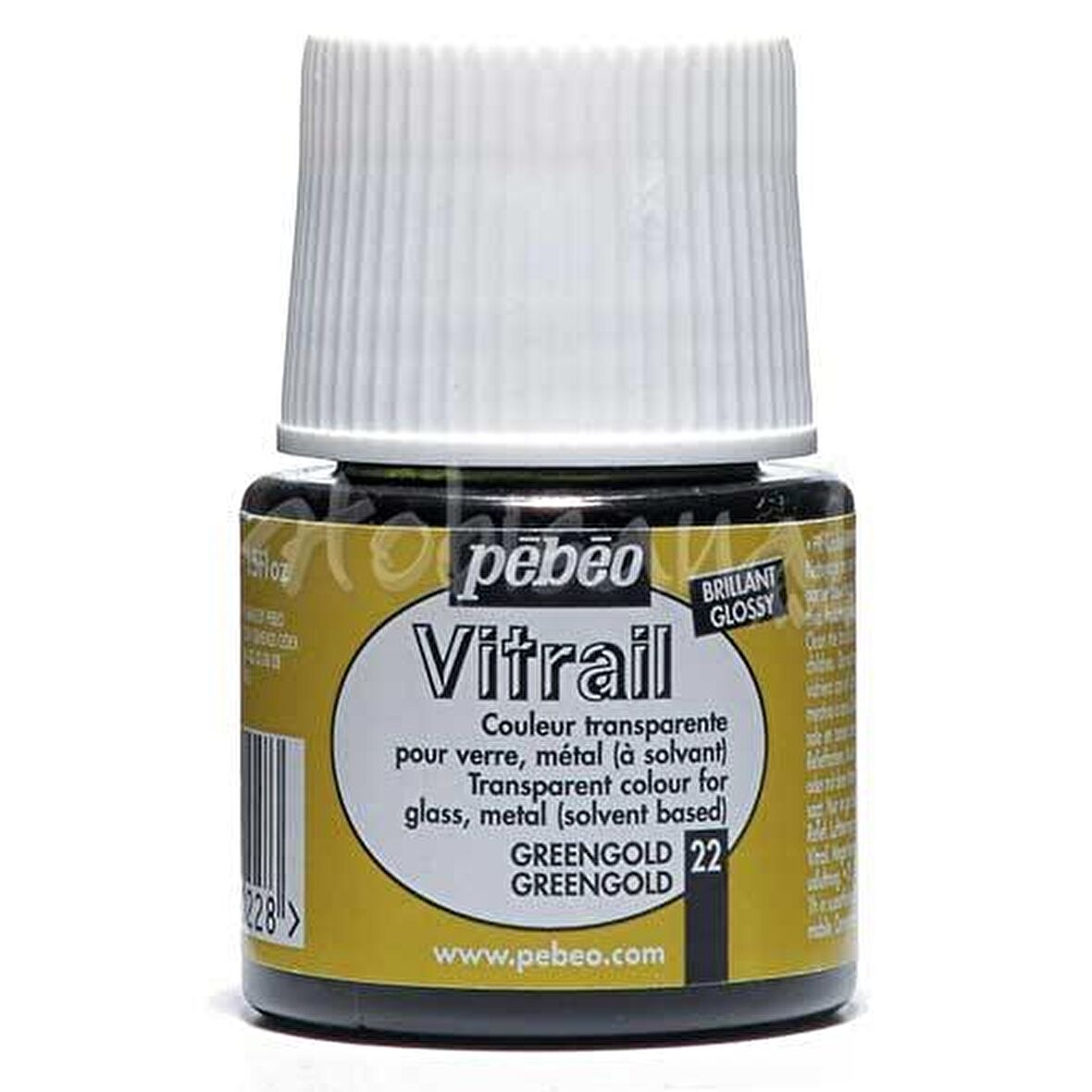 Pebeo Vitrail Şeffaf Cam Boyası 45ml Altın Yeşili 22