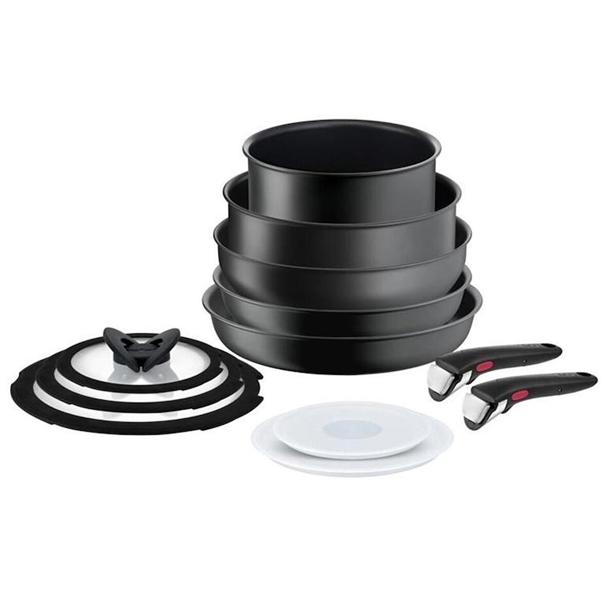 Tefal Ingenio Ultimate Titanyum 3X 12 Parça Tencere Tava Seti Siyah