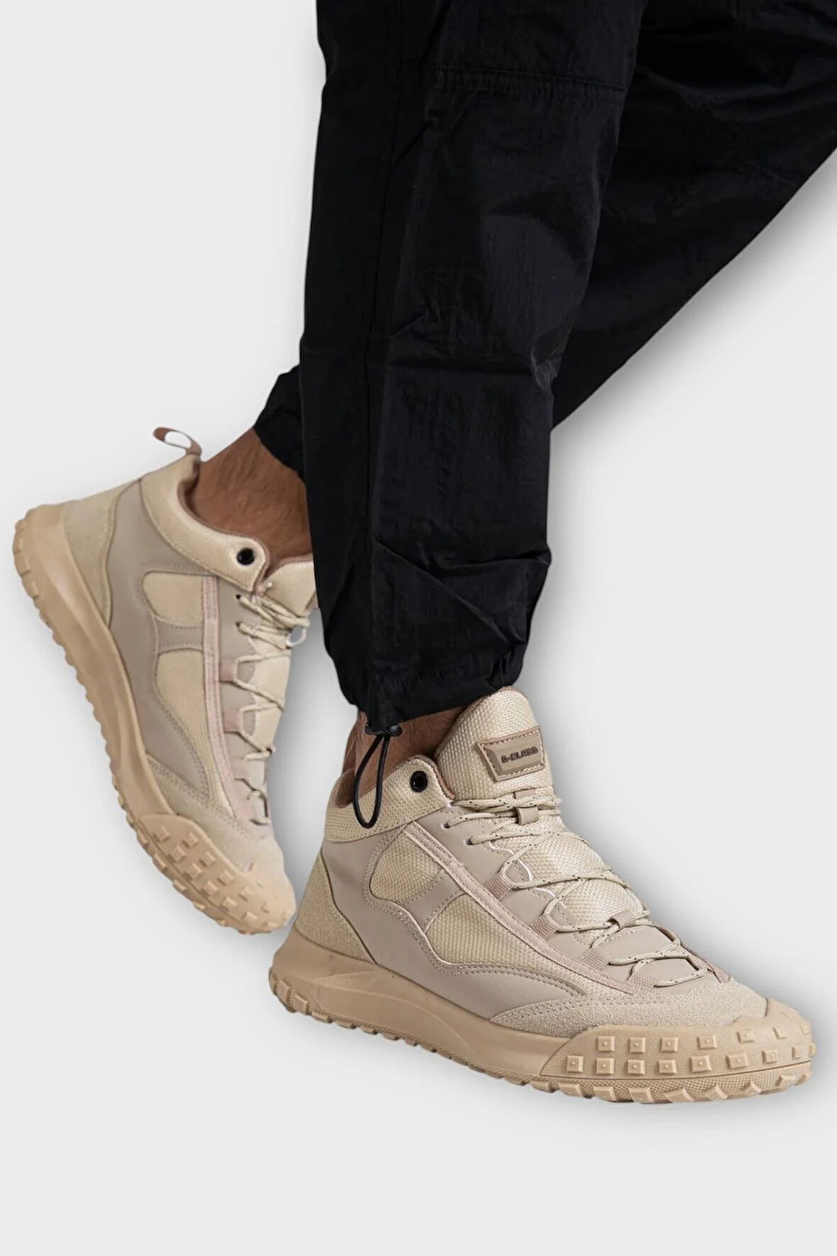 Deri Görünümlü Erkek Trekking & Outdoor Bot Ayakkabı BEJ