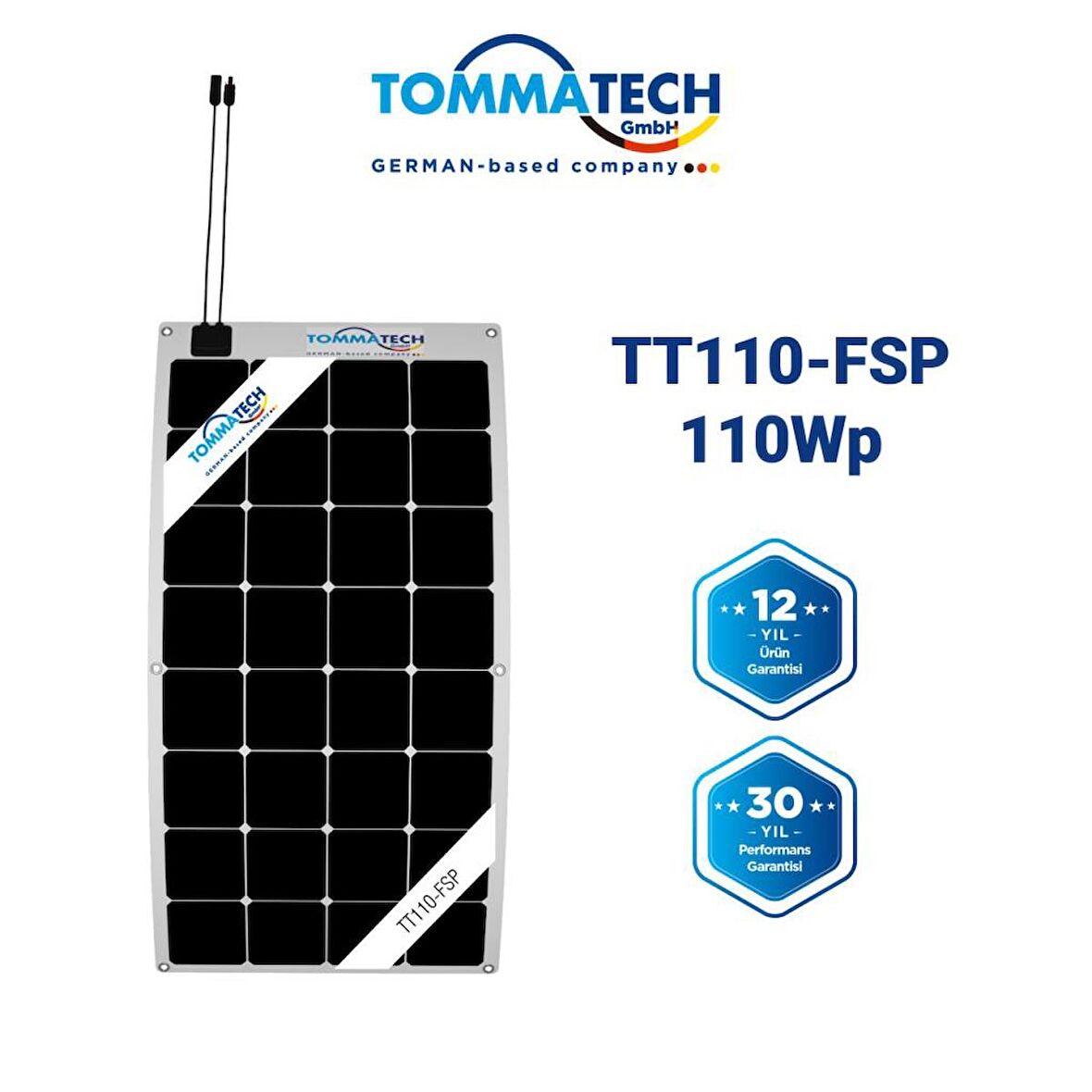 Tommatech 110 Watt Esnek Güneş Paneli FLEXİBLE 