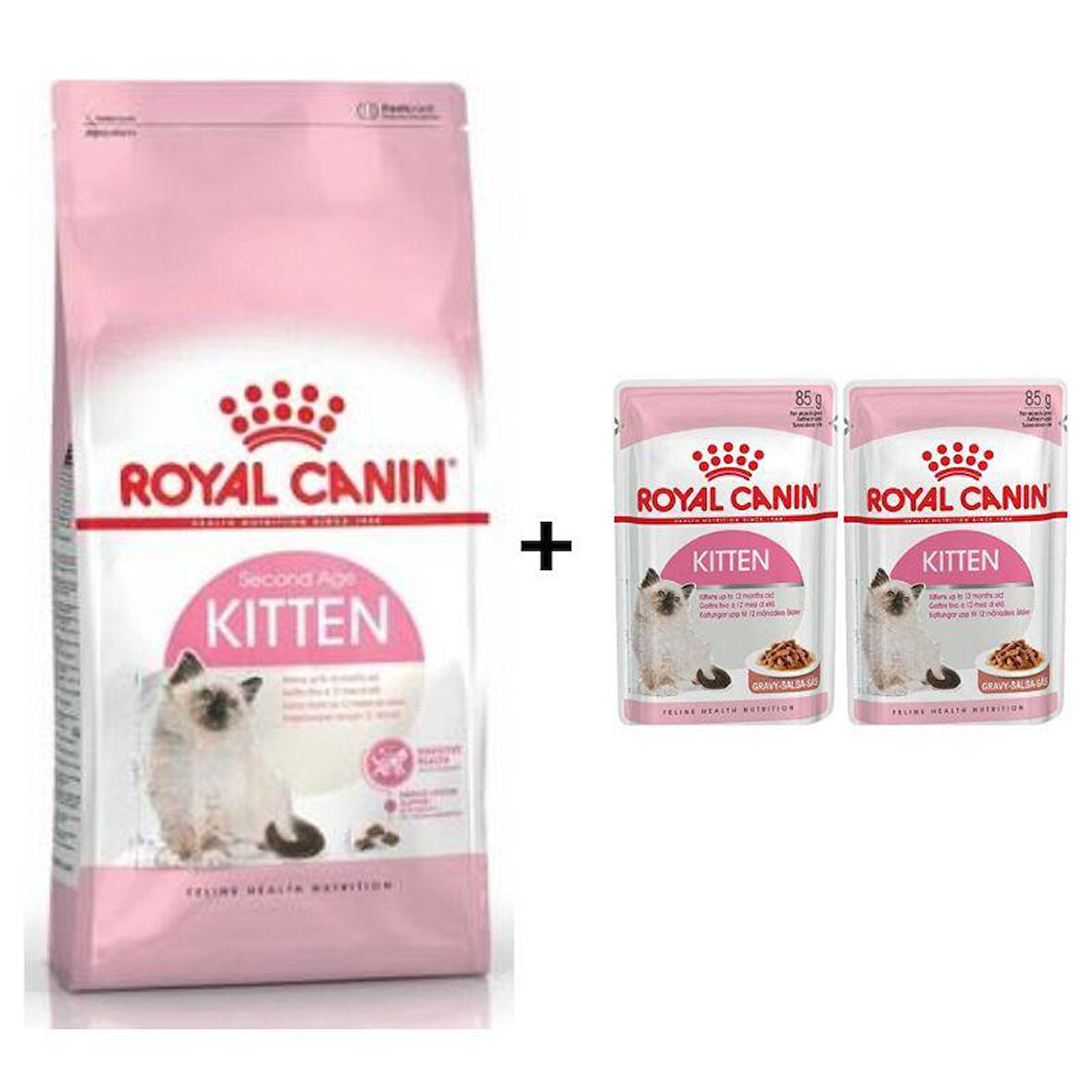 Royal Canin Kitten Yavru Kuru Kedi Maması 4 Kg + 2 Adet Yaş Mama Hediye