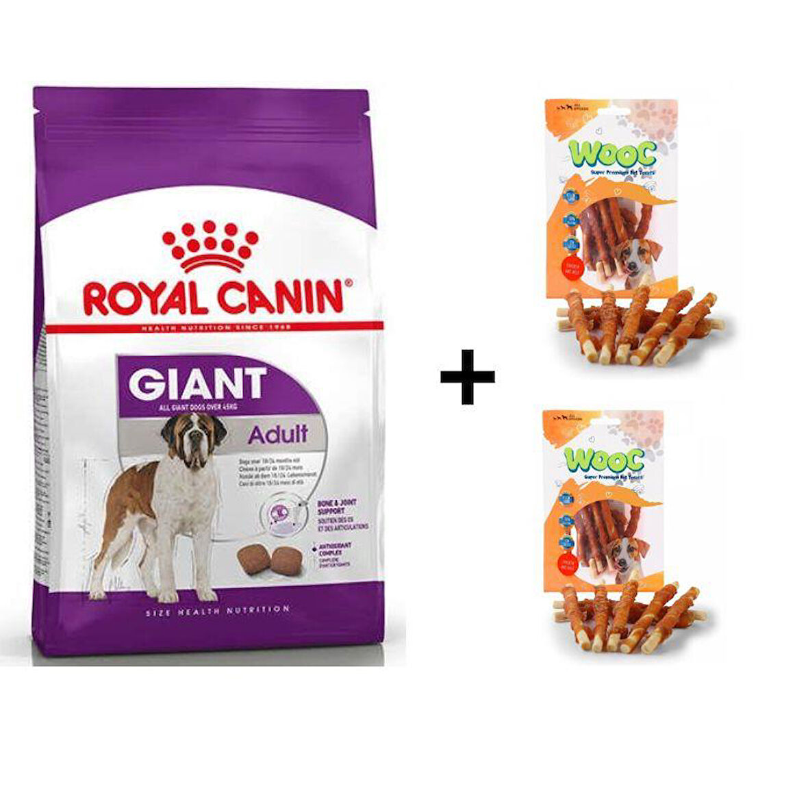 Royal Canin Giant Adult Dev Irk Köpek Maması 15 Kg + 2 Adet Wooc Ödül 80 Gr 