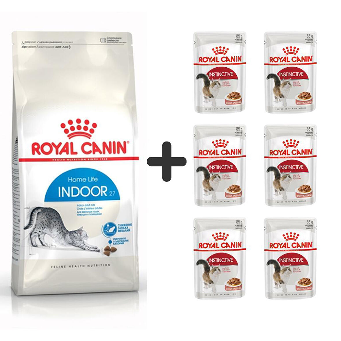 Royal Canin İndoor 27 Kuru Kedi Maması 2 Kg + 6 Adet Yaş Mama